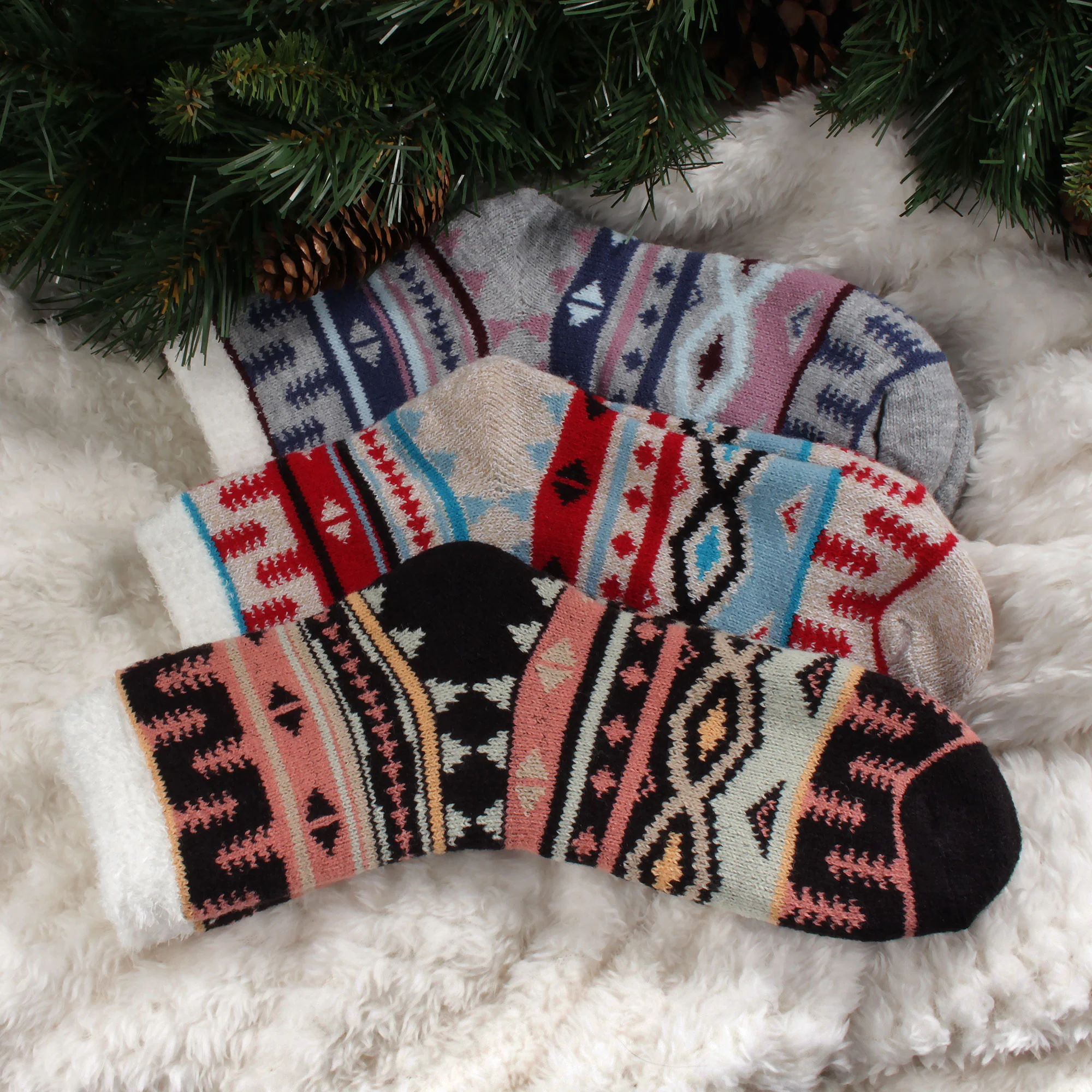 Women's Double Layer Socks - 2 Pairs - Image 2