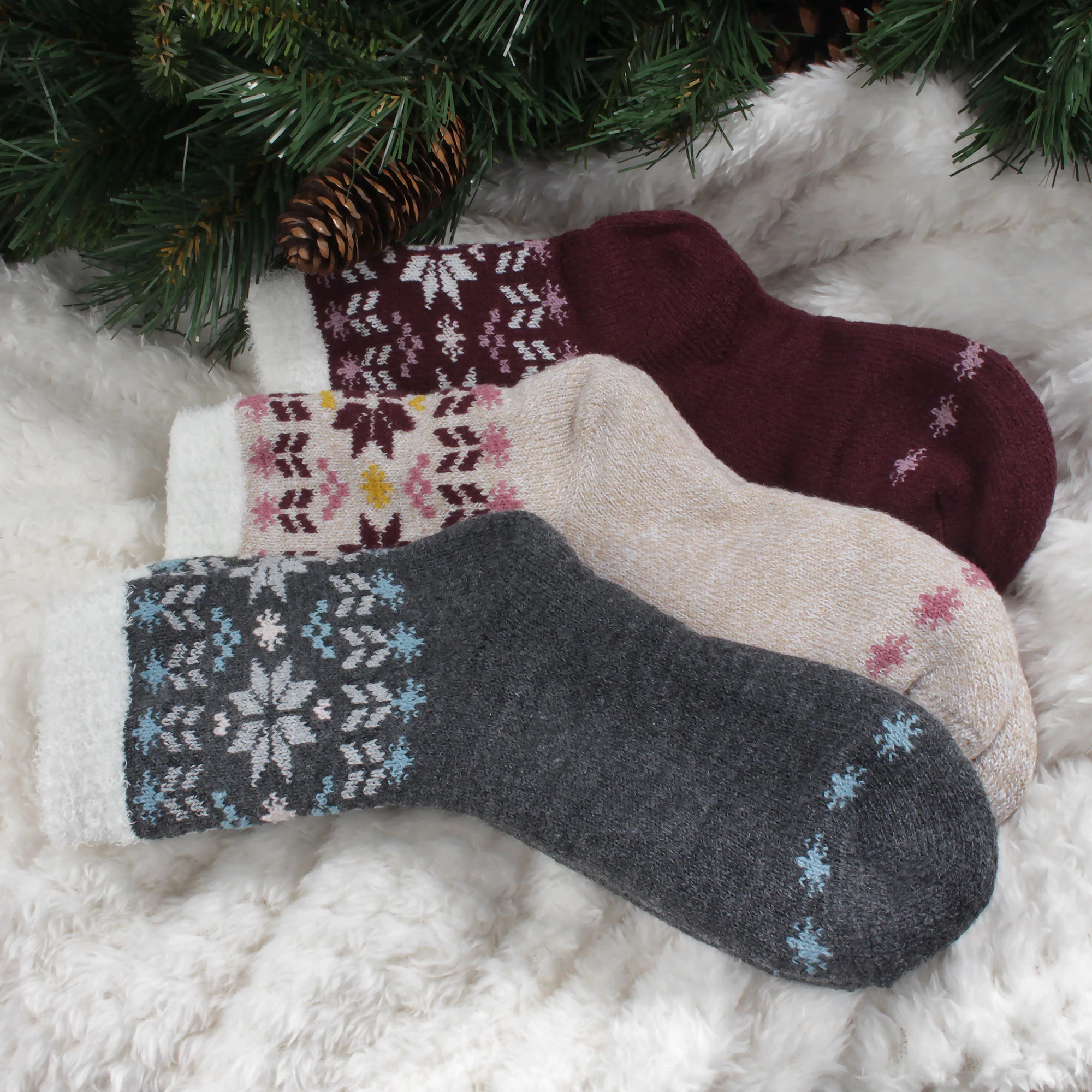 Women's Double Layer Socks - 2 Pairs - Image 7