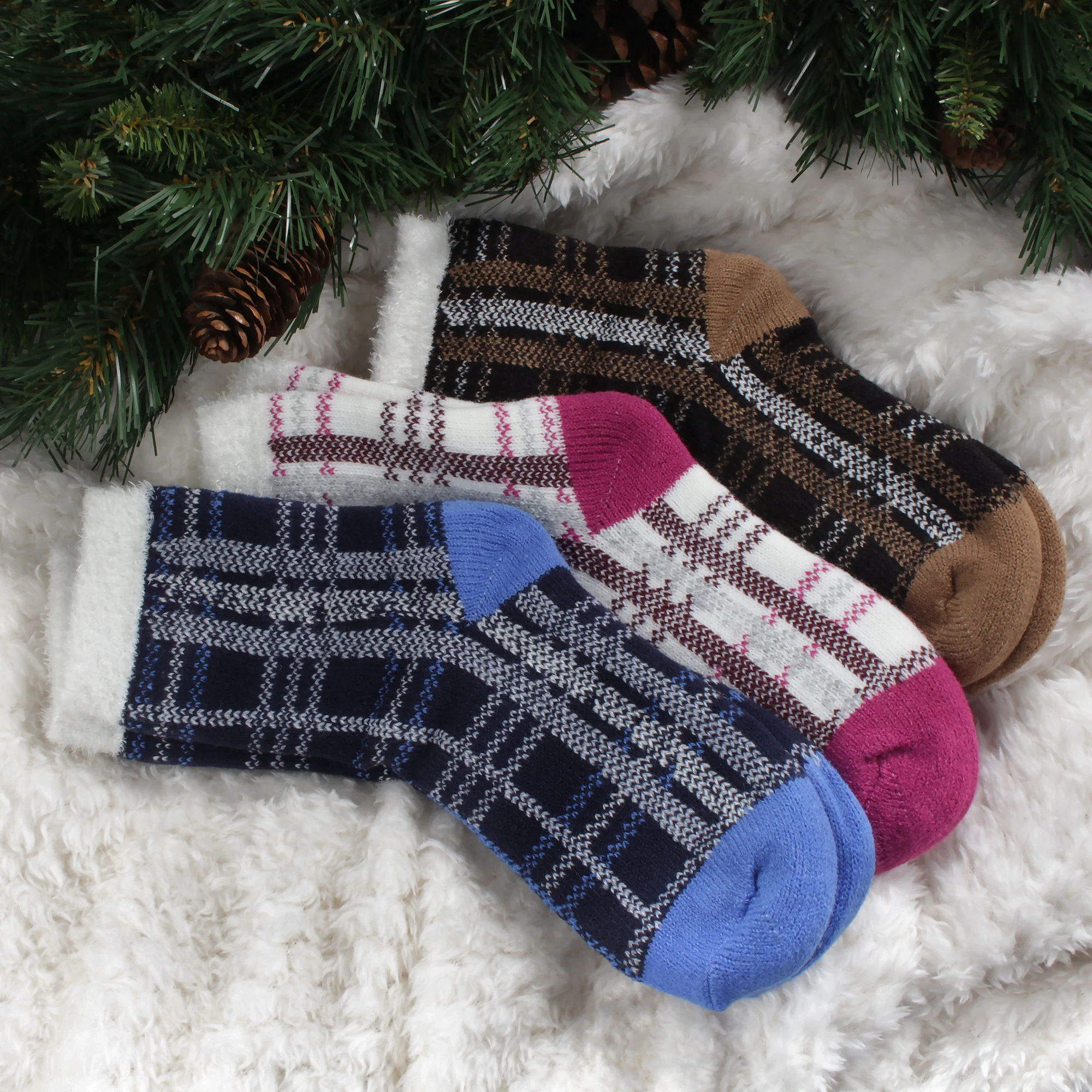 Women's Double Layer Socks - 2 Pairs - Image 8