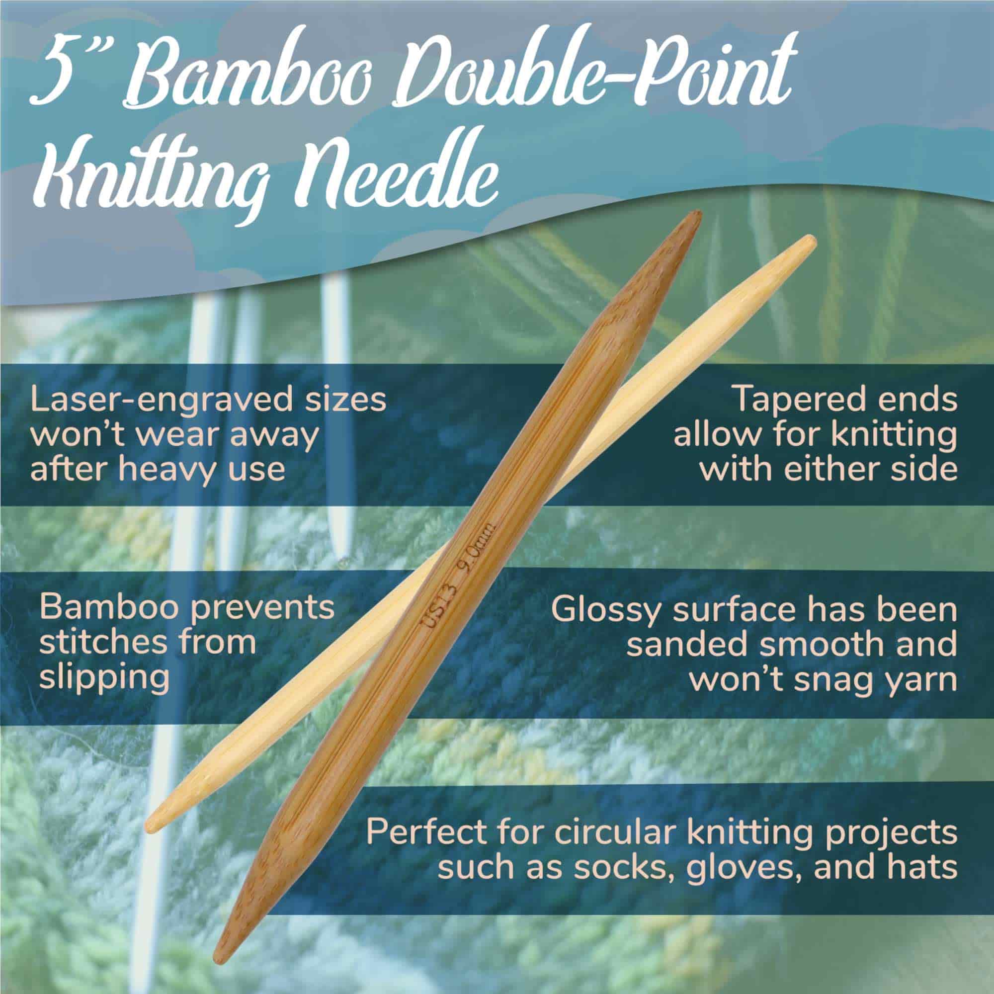 Double Point Bamboo Knitting Needle 3 Length Sets - Image 5