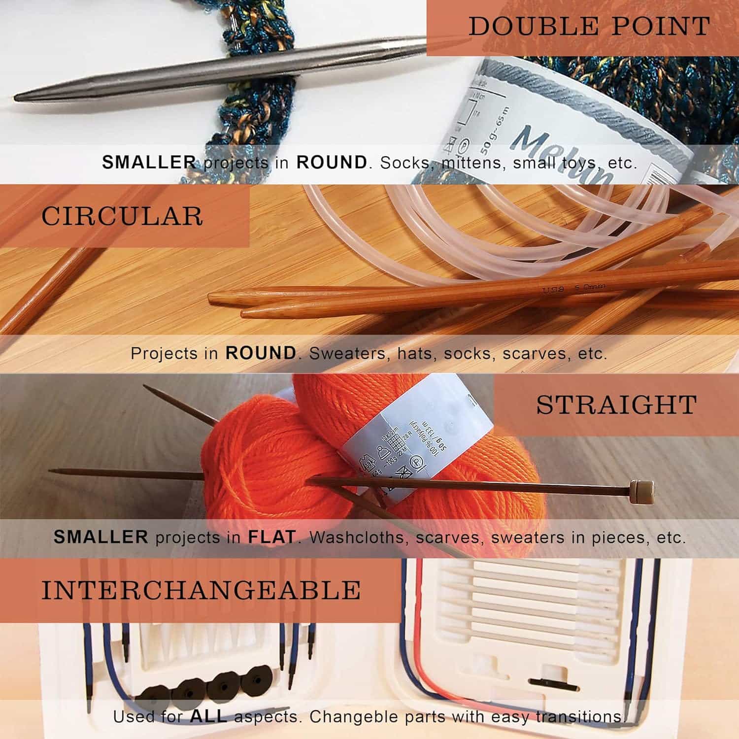 Double Point Bamboo Knitting Needle Sets - Image 7