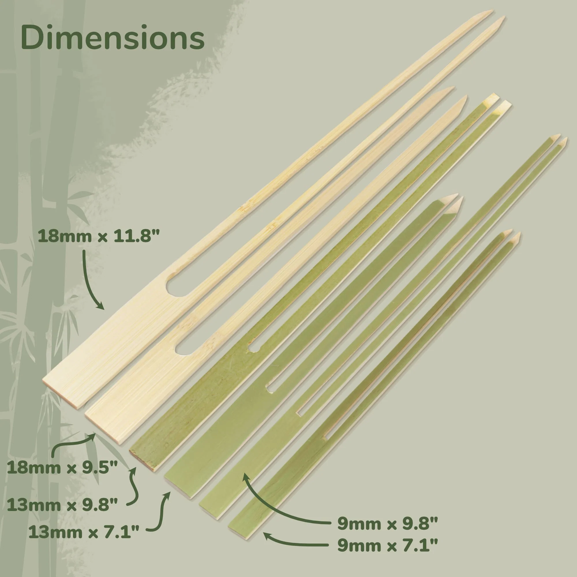 Double-Prong Bamboo Skewer - Image 3