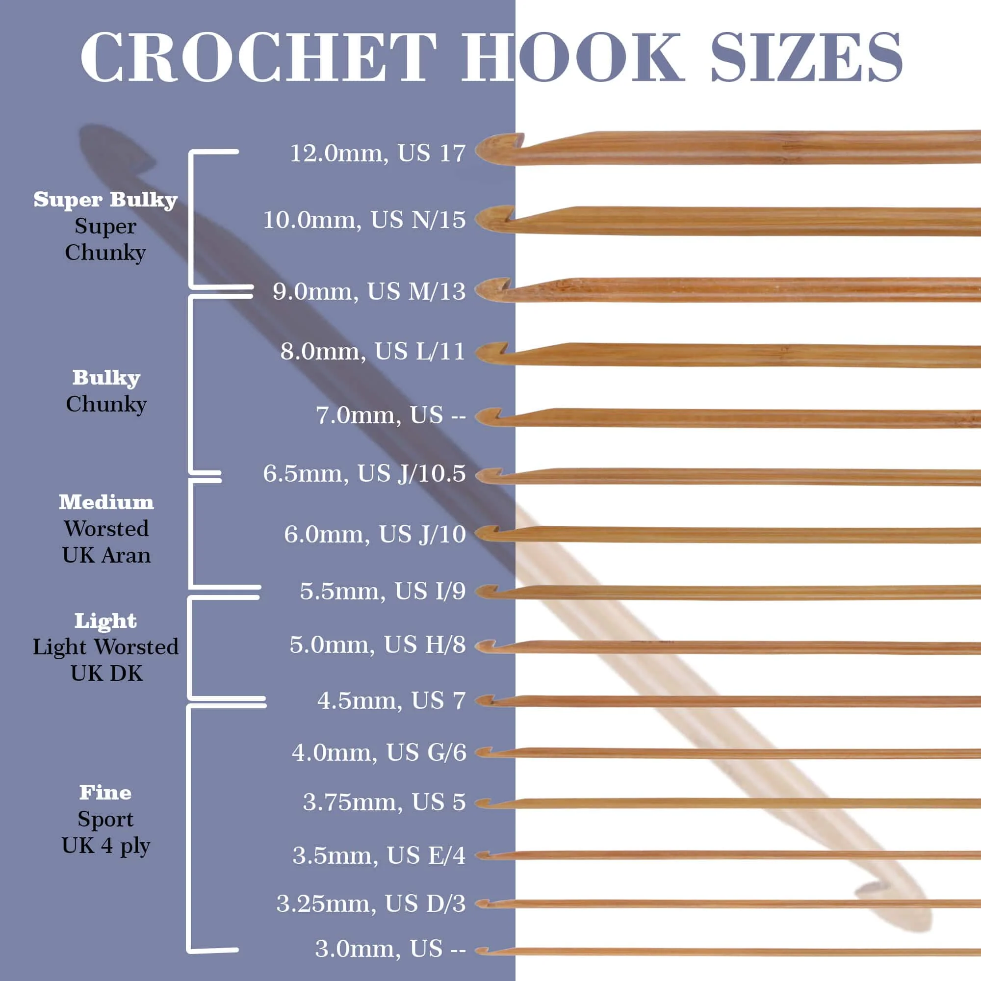 Double Ended Bamboo Crochet Hook Set - Image 6