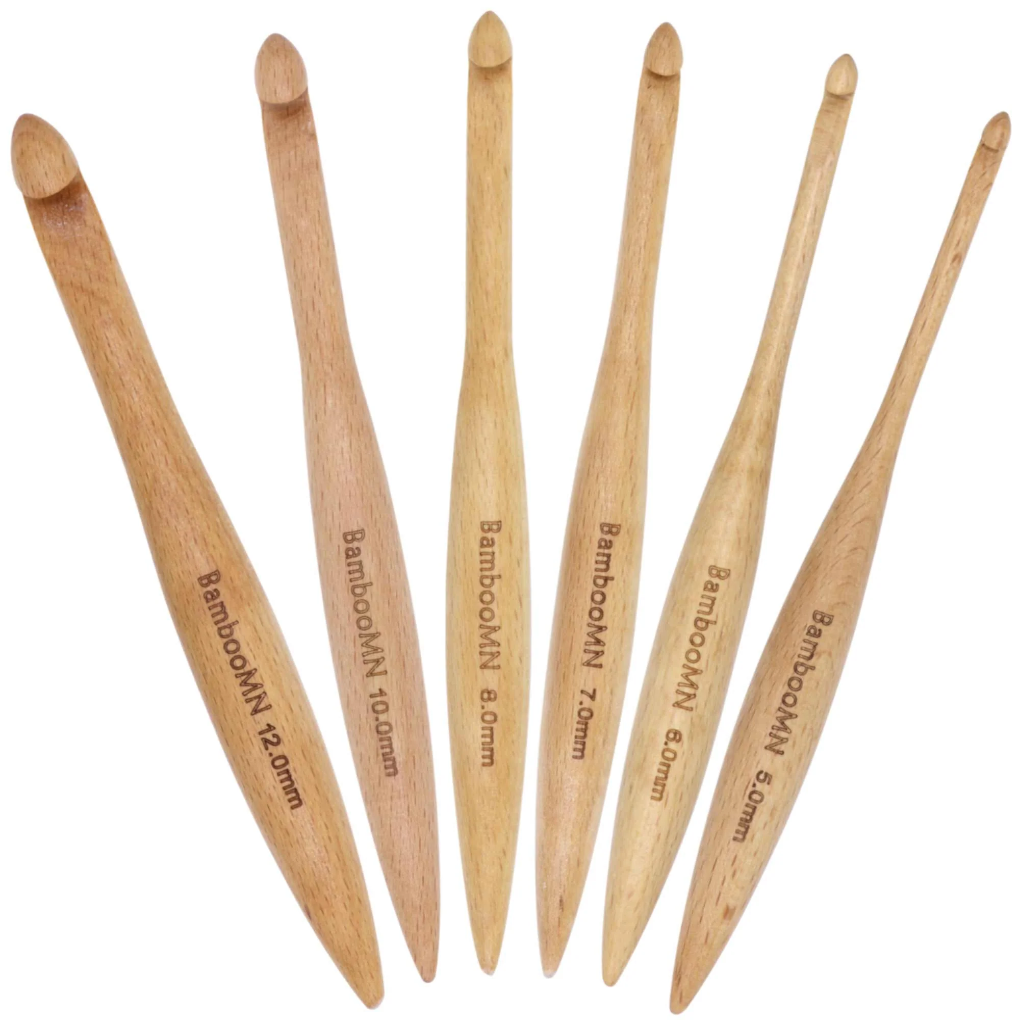Ergonomic Bamboo Crochet Hook