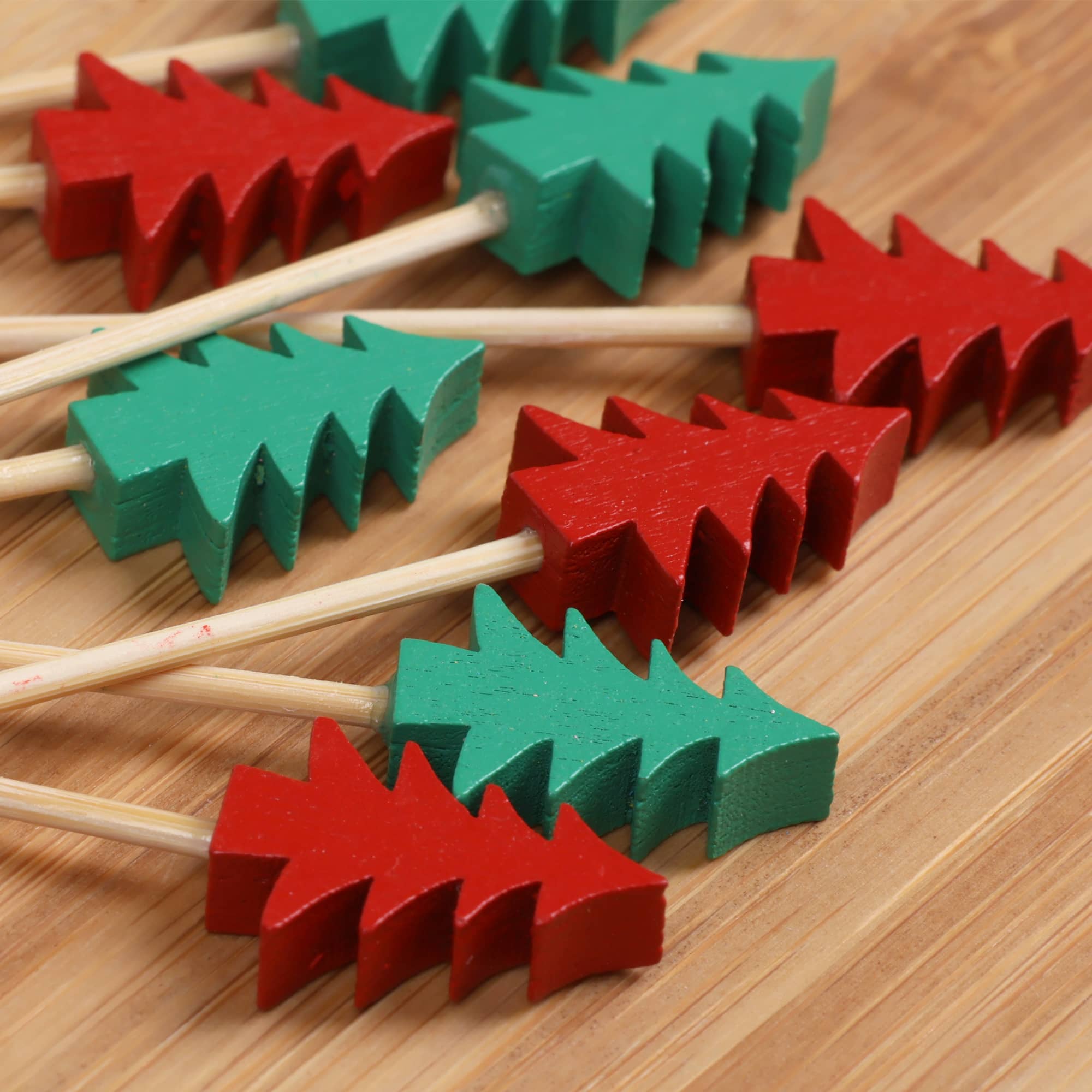 Evergreen Tree Bamboo Food Picks - Image 2