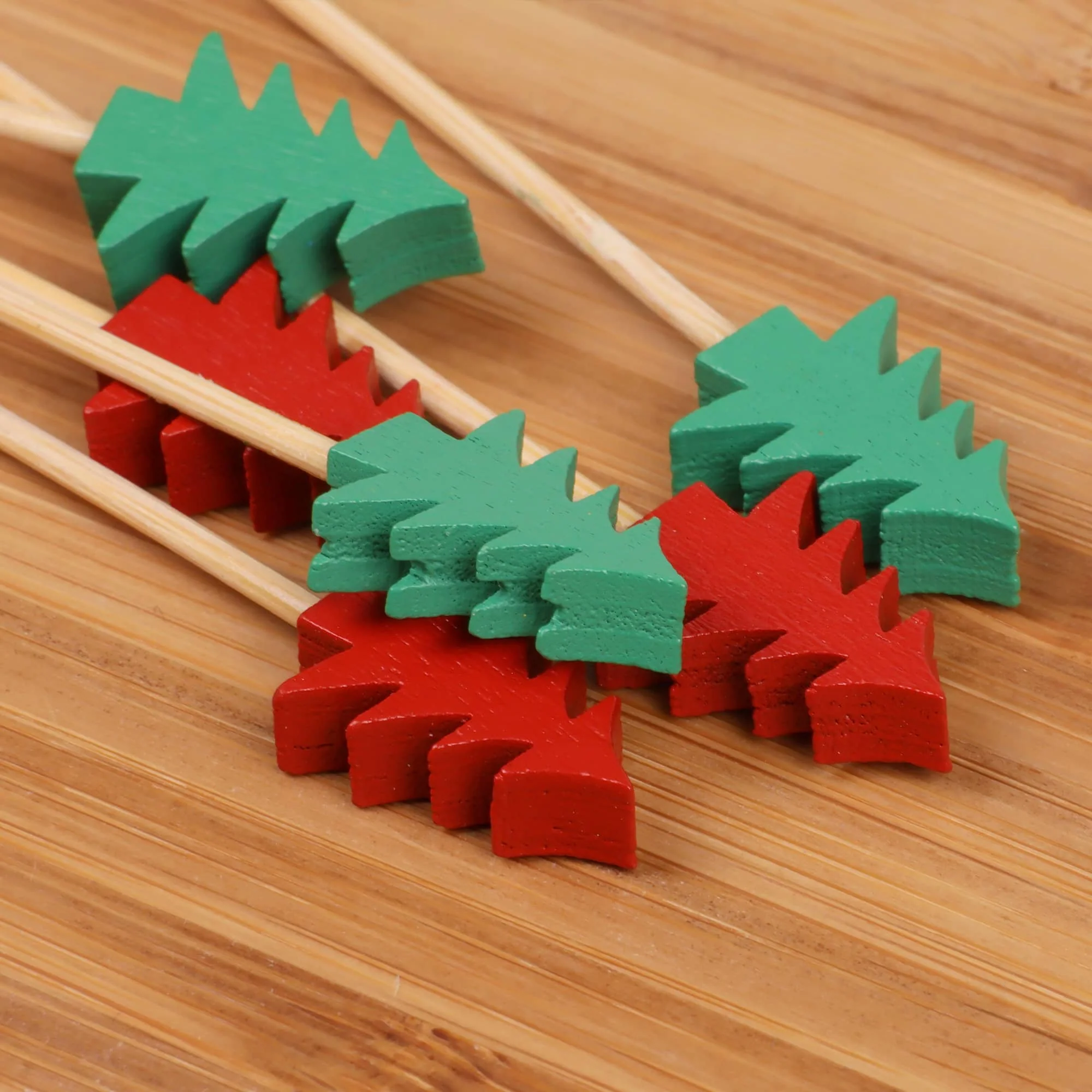 Evergreen Tree Bamboo Food Picks - Image 3
