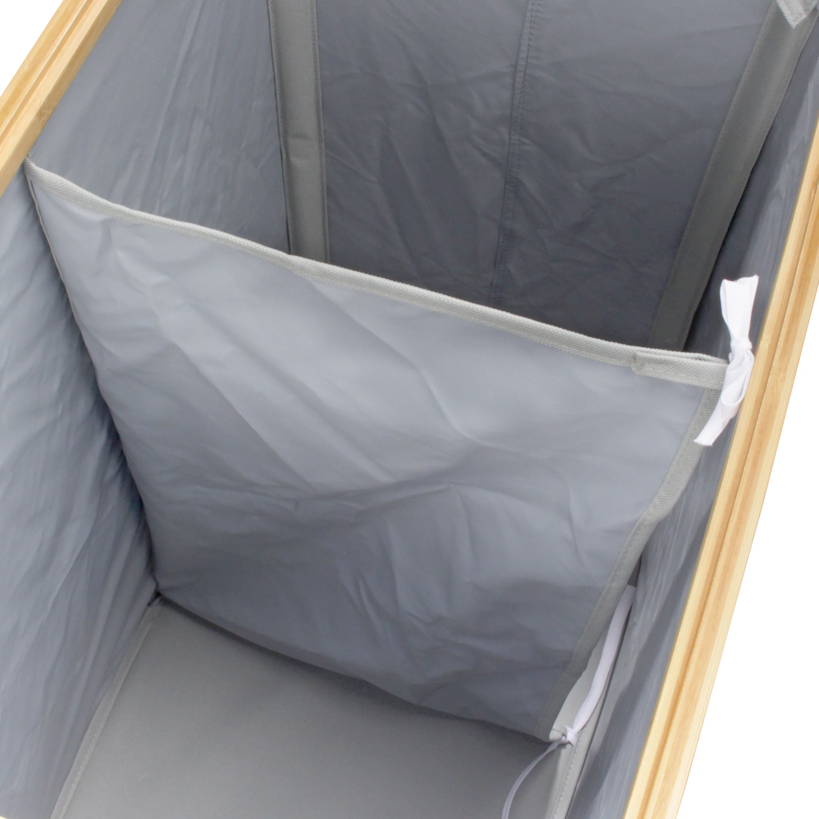 Rectangular Extra Large Bamboo Hamper with Lid - Image 5