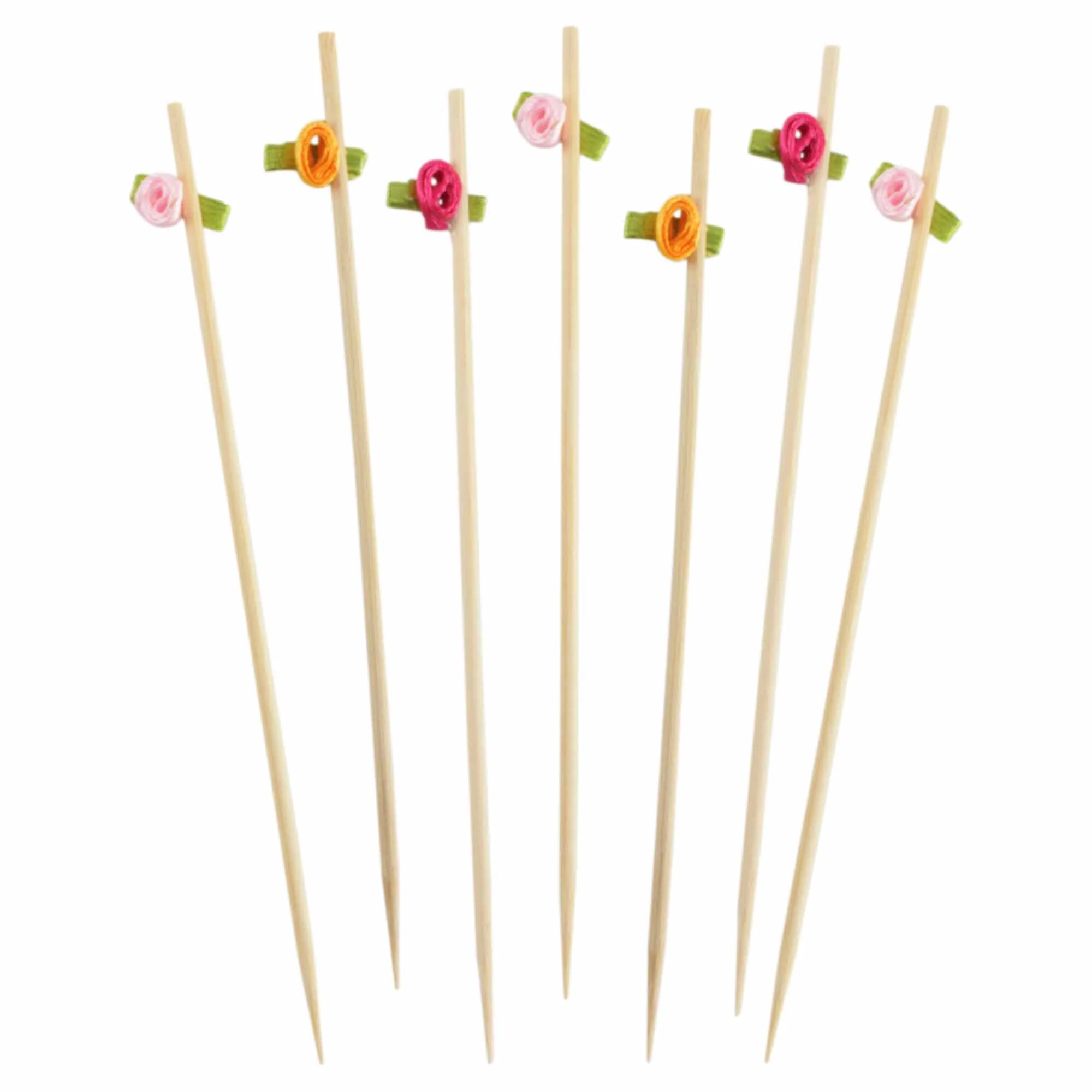 Fancy Flower Bamboo Food Picks - Image 10