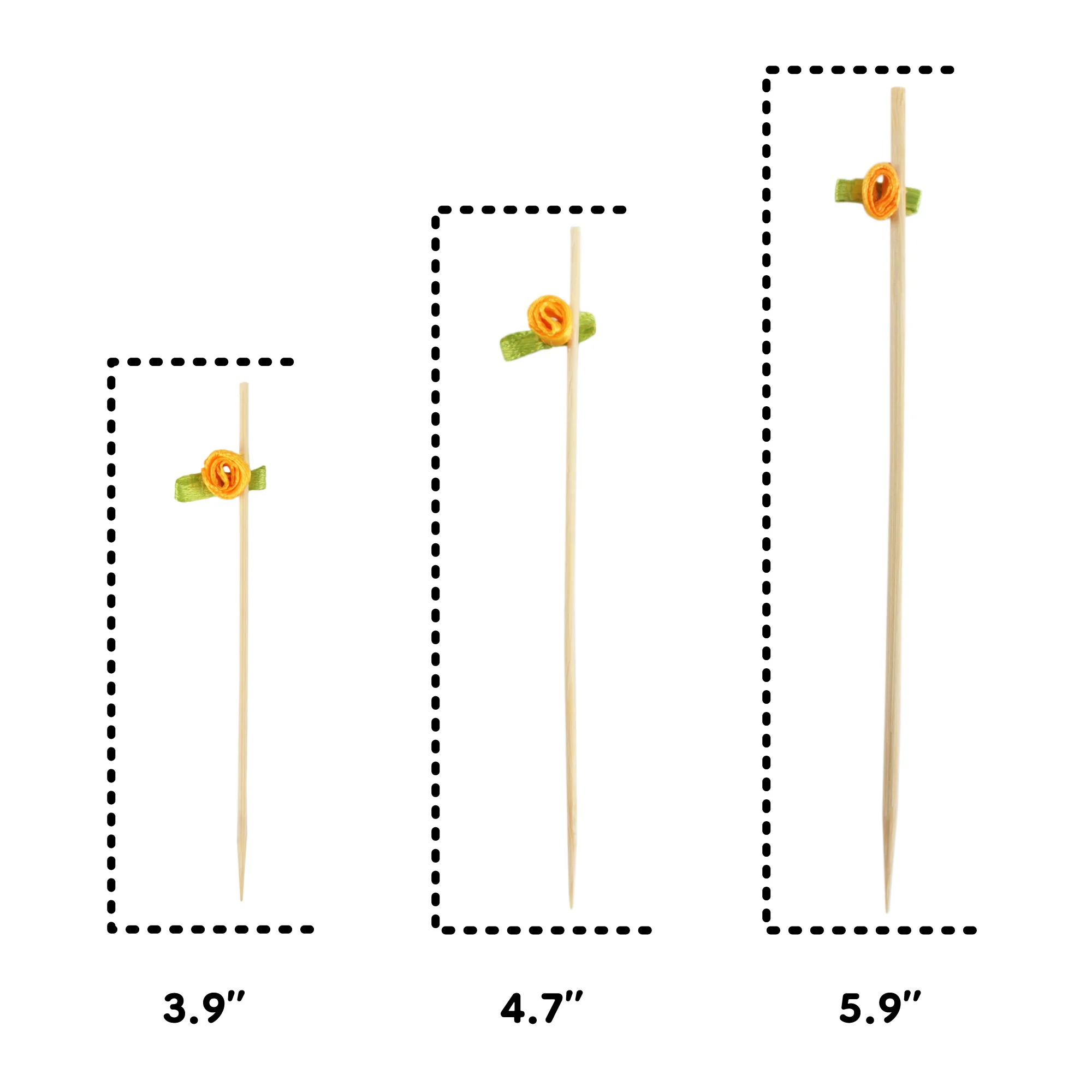 Fancy Flower Bamboo Food Picks - Image 4