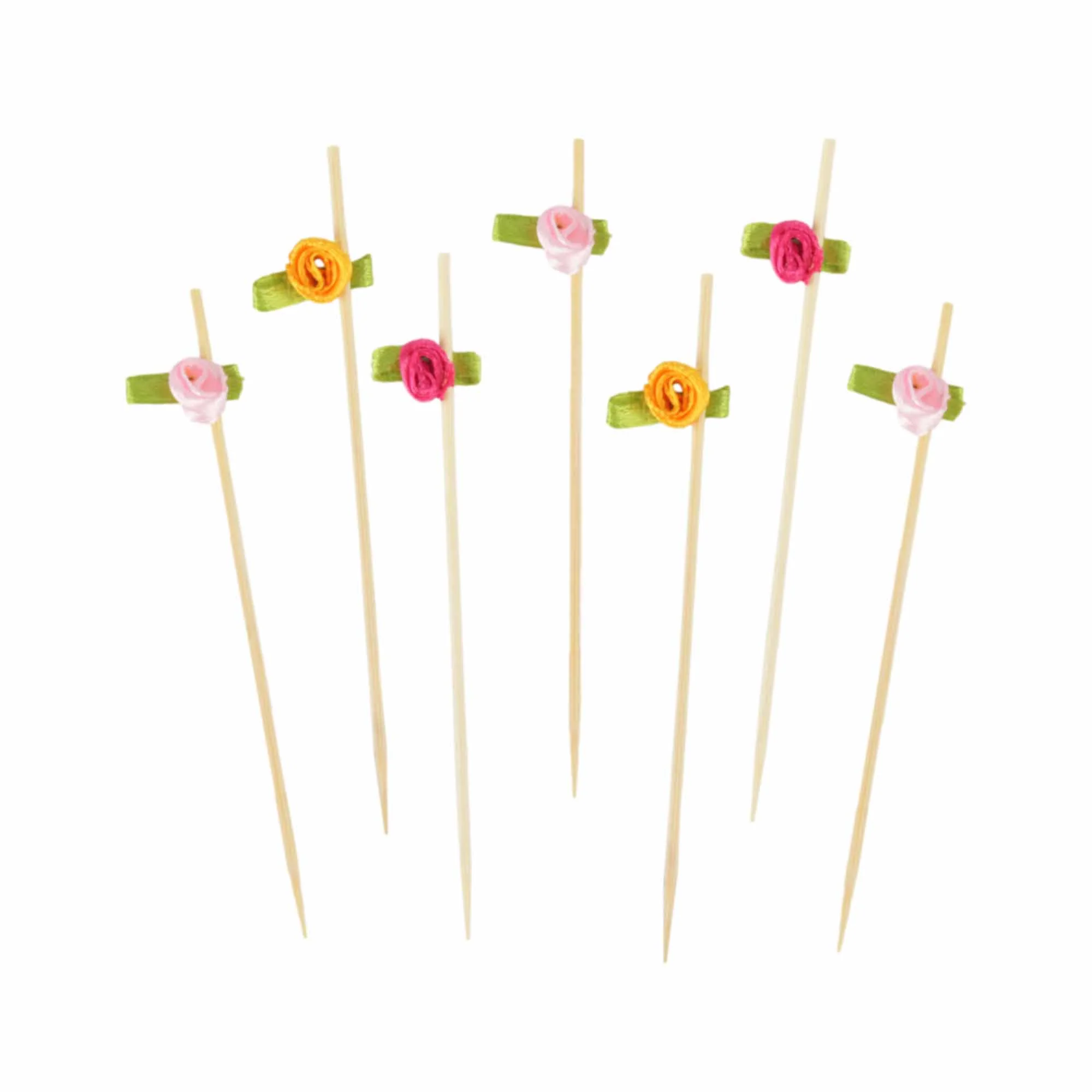 Fancy Flower Bamboo Food Picks - Image 8
