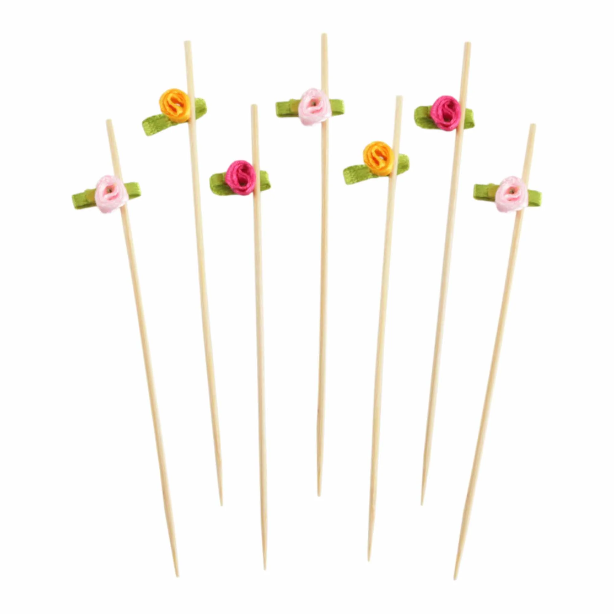 Fancy Flower Bamboo Food Picks - Image 9