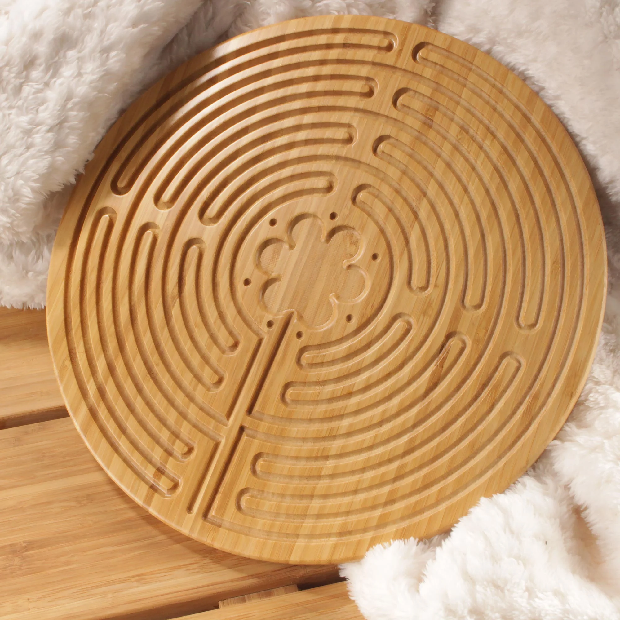 Bamboo Finger Labyrinth - 12.5" - 7 and 11 Circuit Cretan and Chartres Style - Image 15