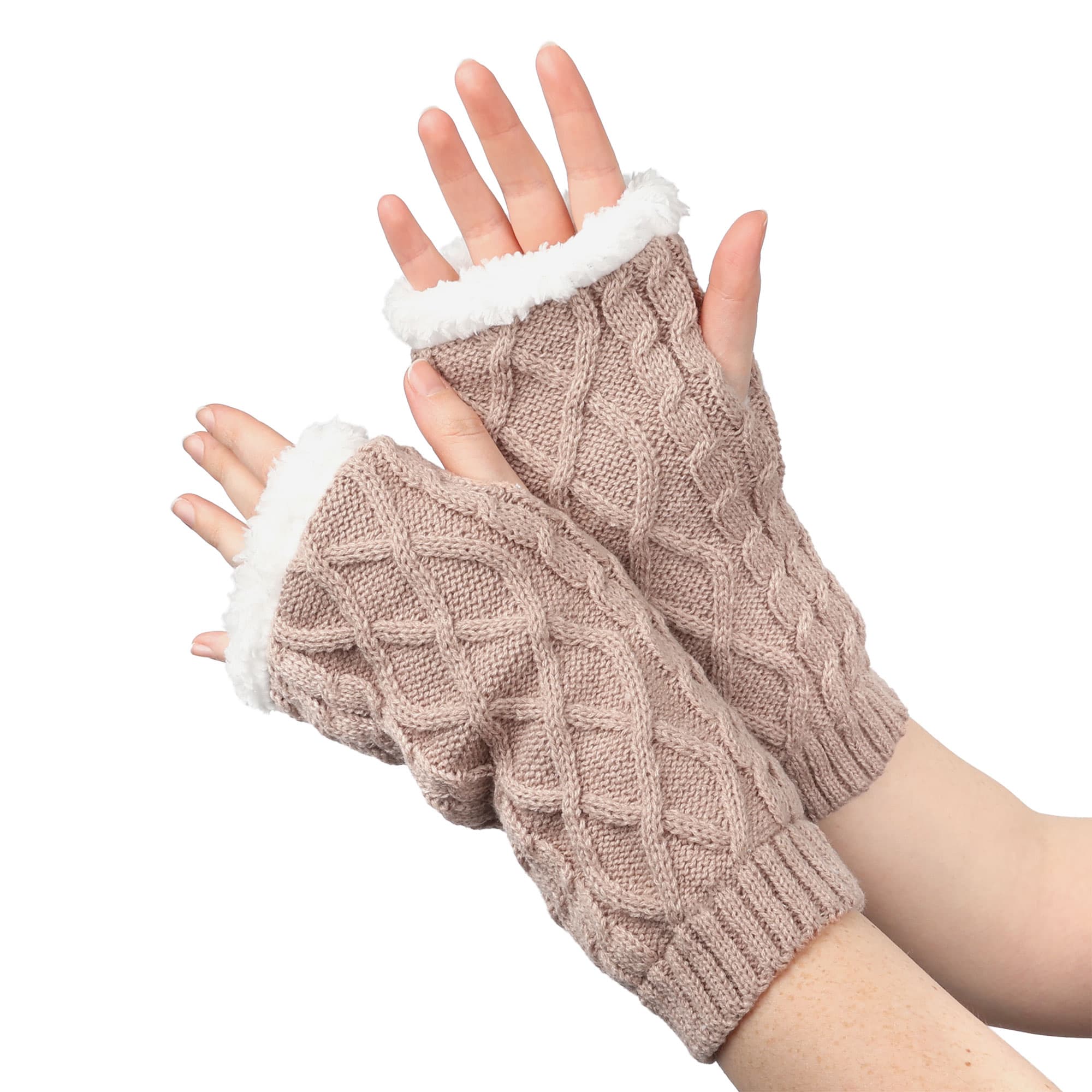 Lined Fingerless Gloves and Arm Warmers - Image 10