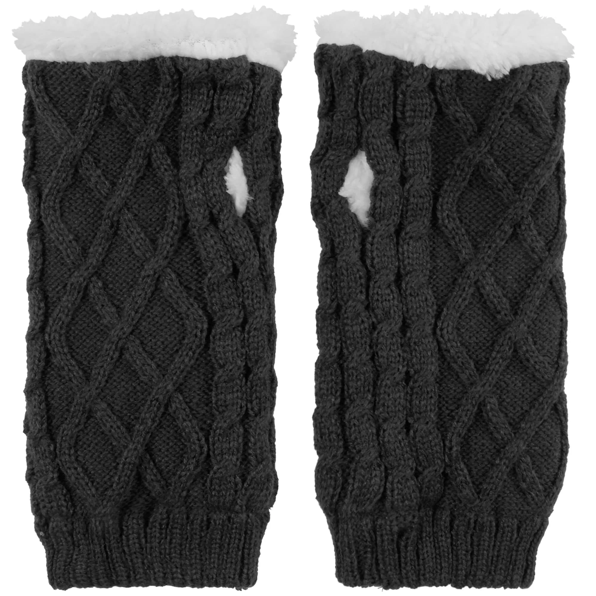 Lined Fingerless Gloves and Arm Warmers - Image 12