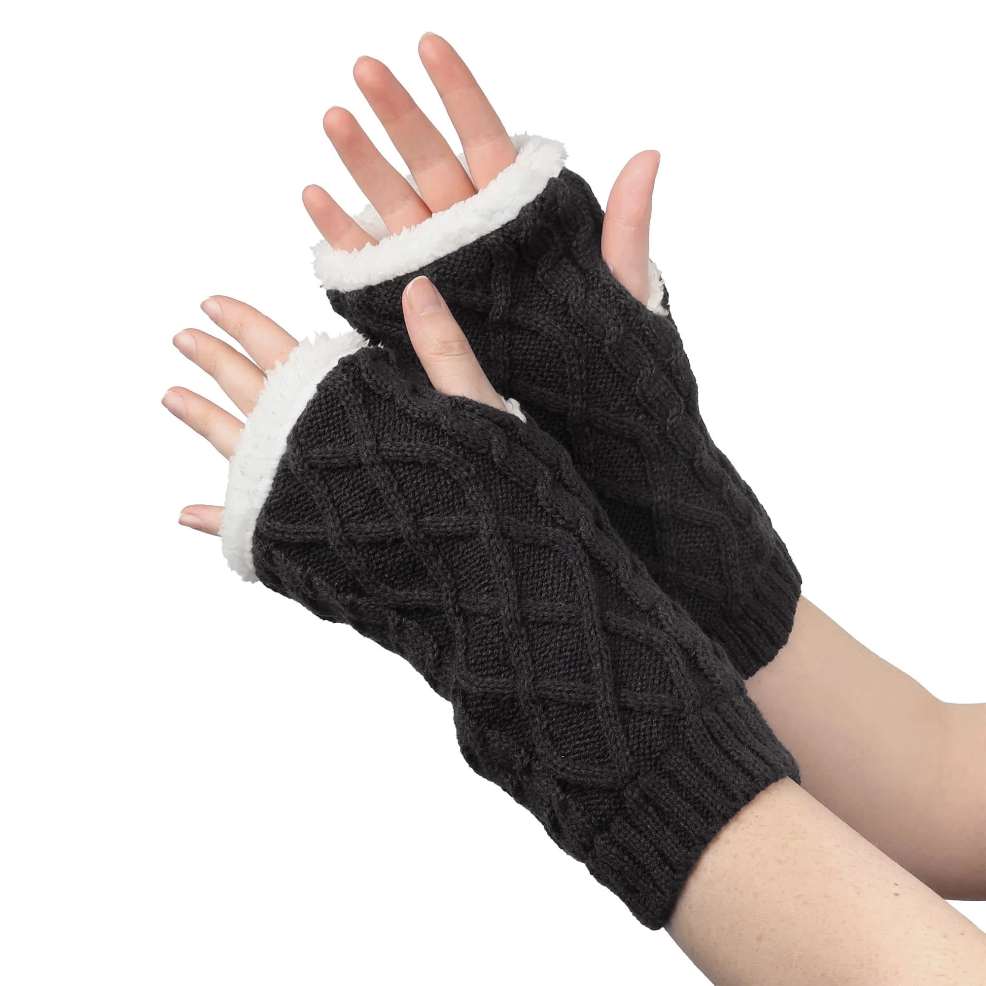 Lined Fingerless Gloves and Arm Warmers - Image 16