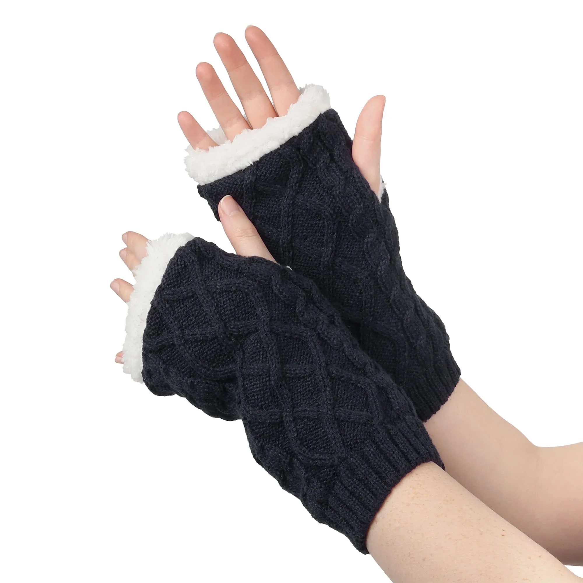 Lined Fingerless Gloves and Arm Warmers - Image 24