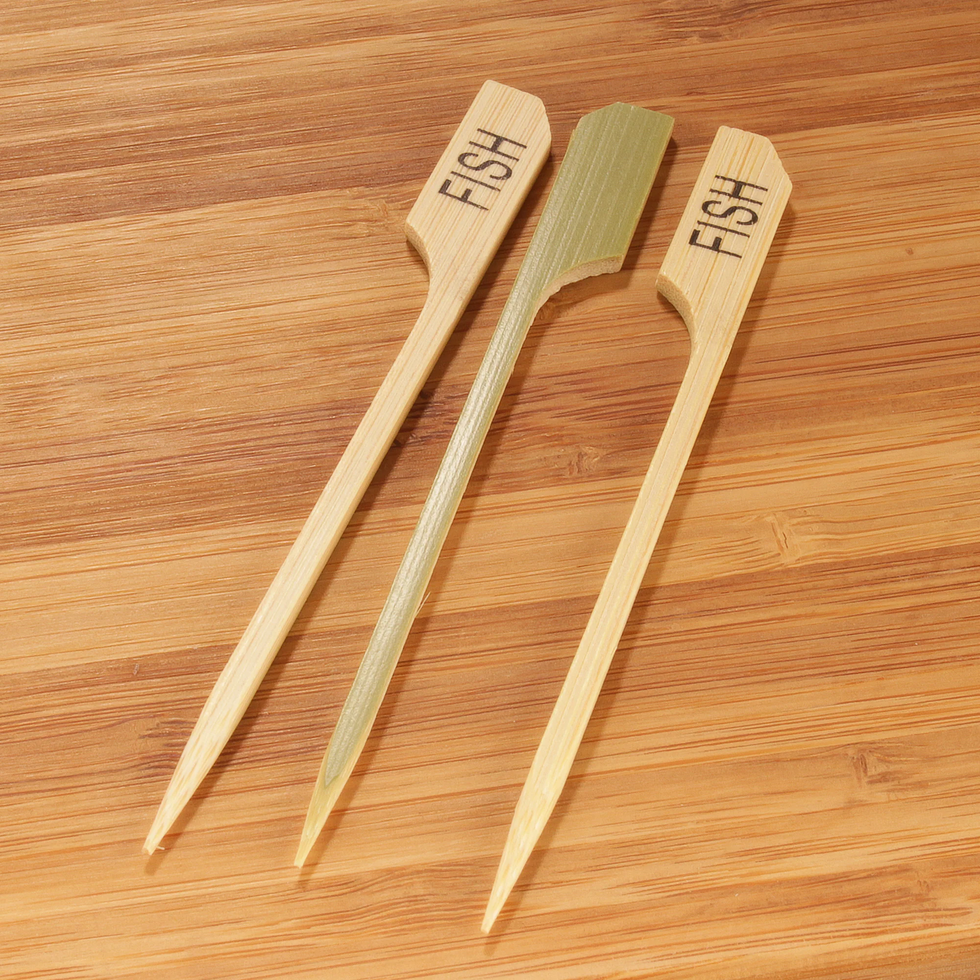 Fish Paddle Bamboo Food Picks - Image 3