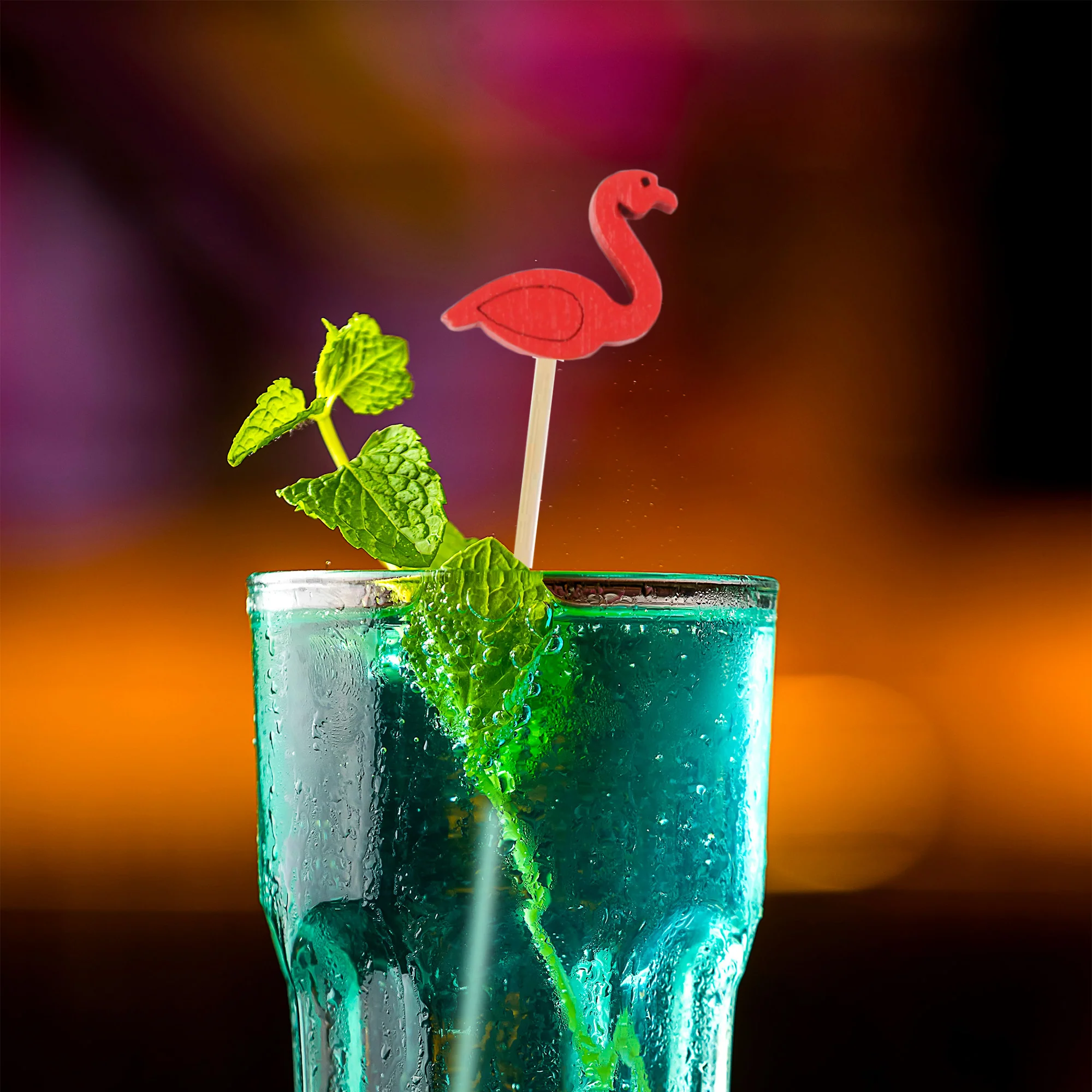 Flamingo Bamboo Food Picks - Image 2