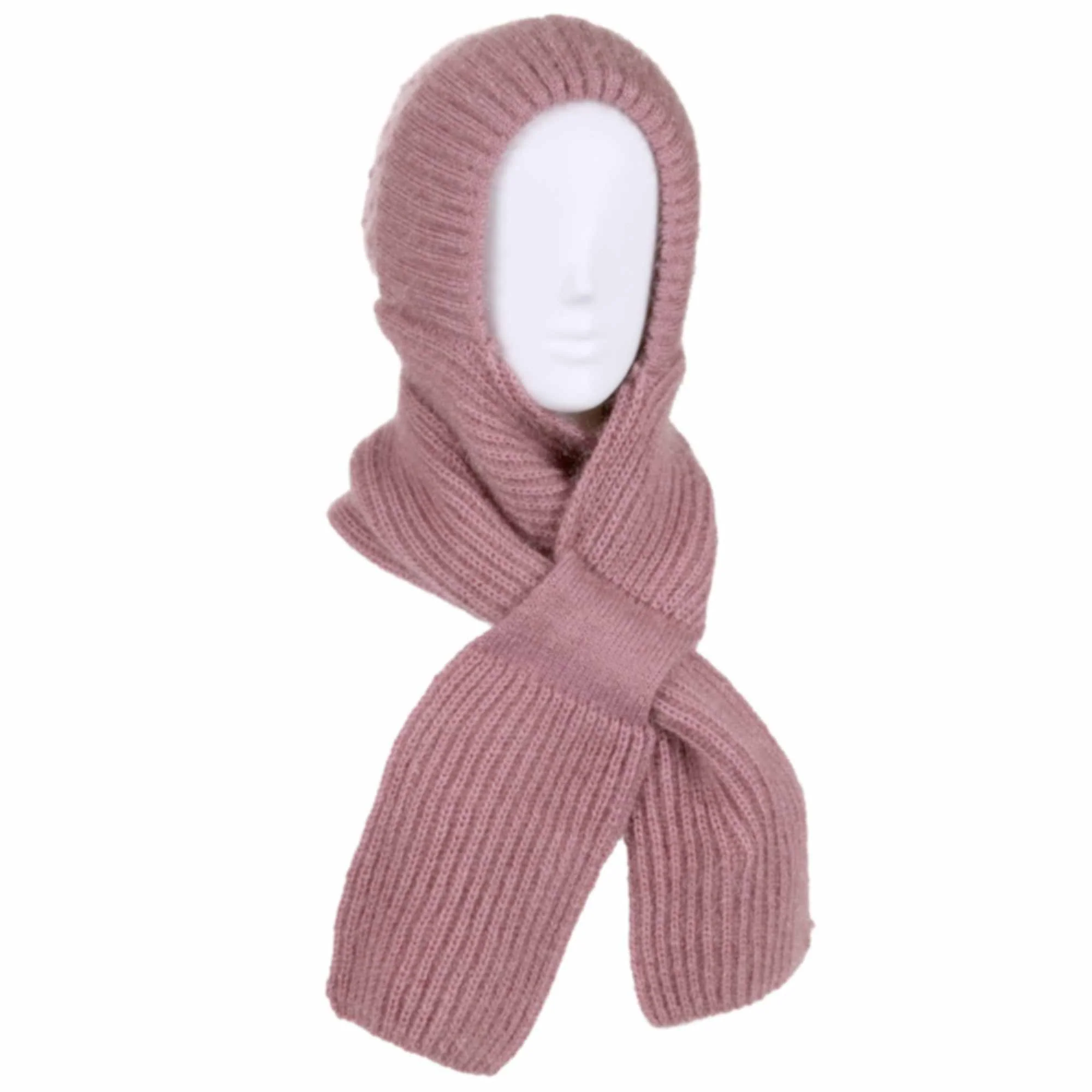 Women's Frosted Bloom Hooded Scarf with Fleece-Lined Hood