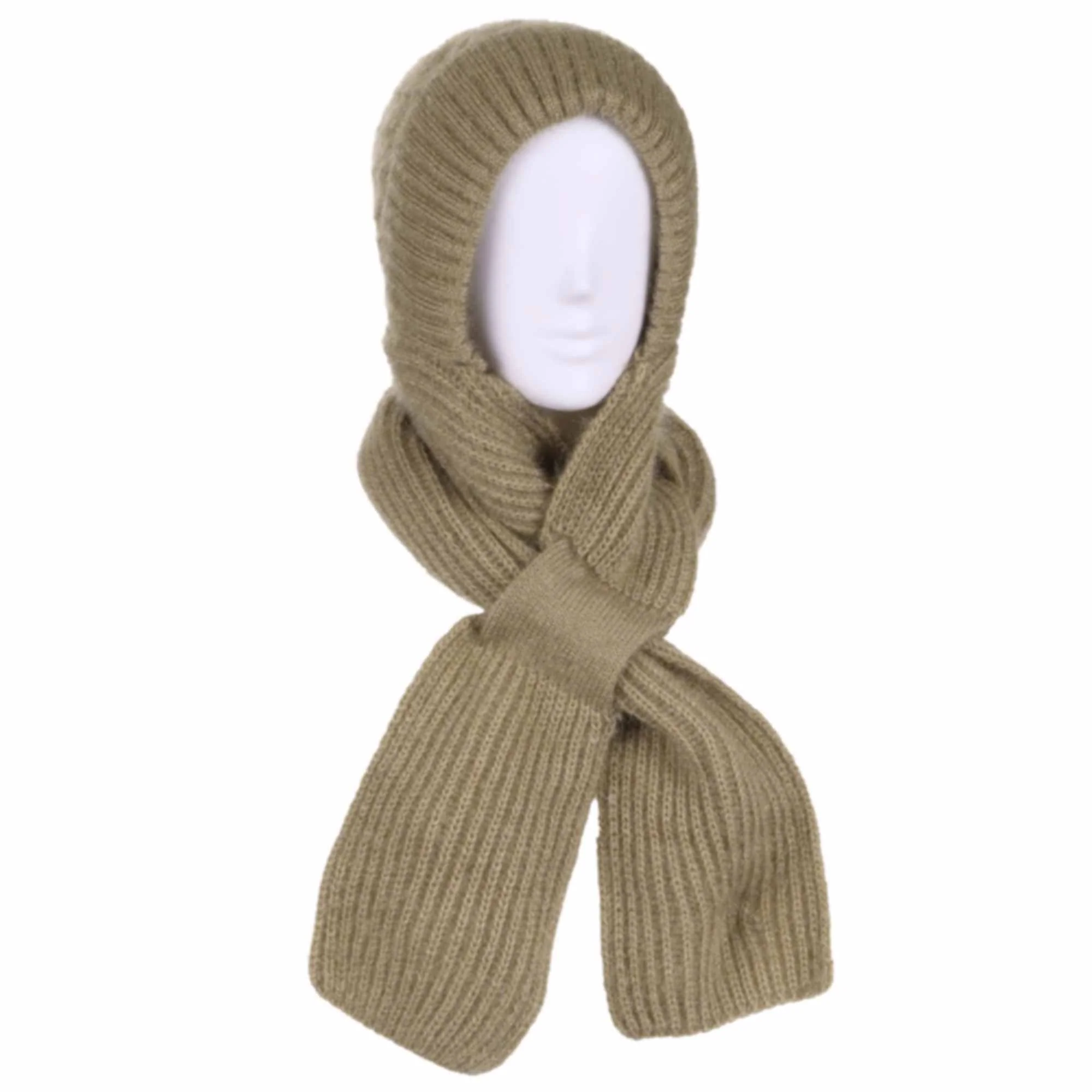 Women's Frosted Bloom Hooded Scarf with Fleece-Lined Hood - Image 11