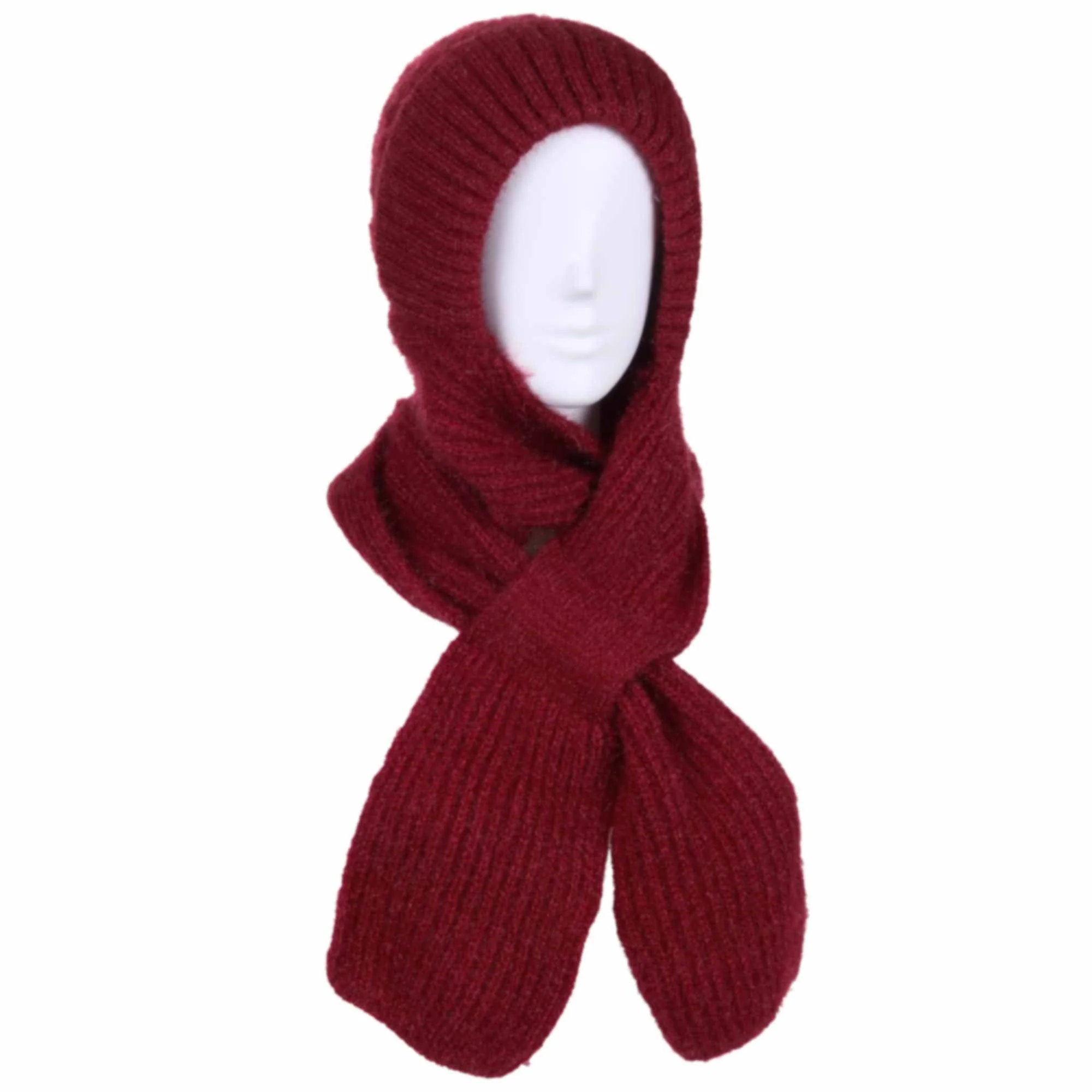 Women's Frosted Bloom Hooded Scarf with Fleece-Lined Hood - Image 13