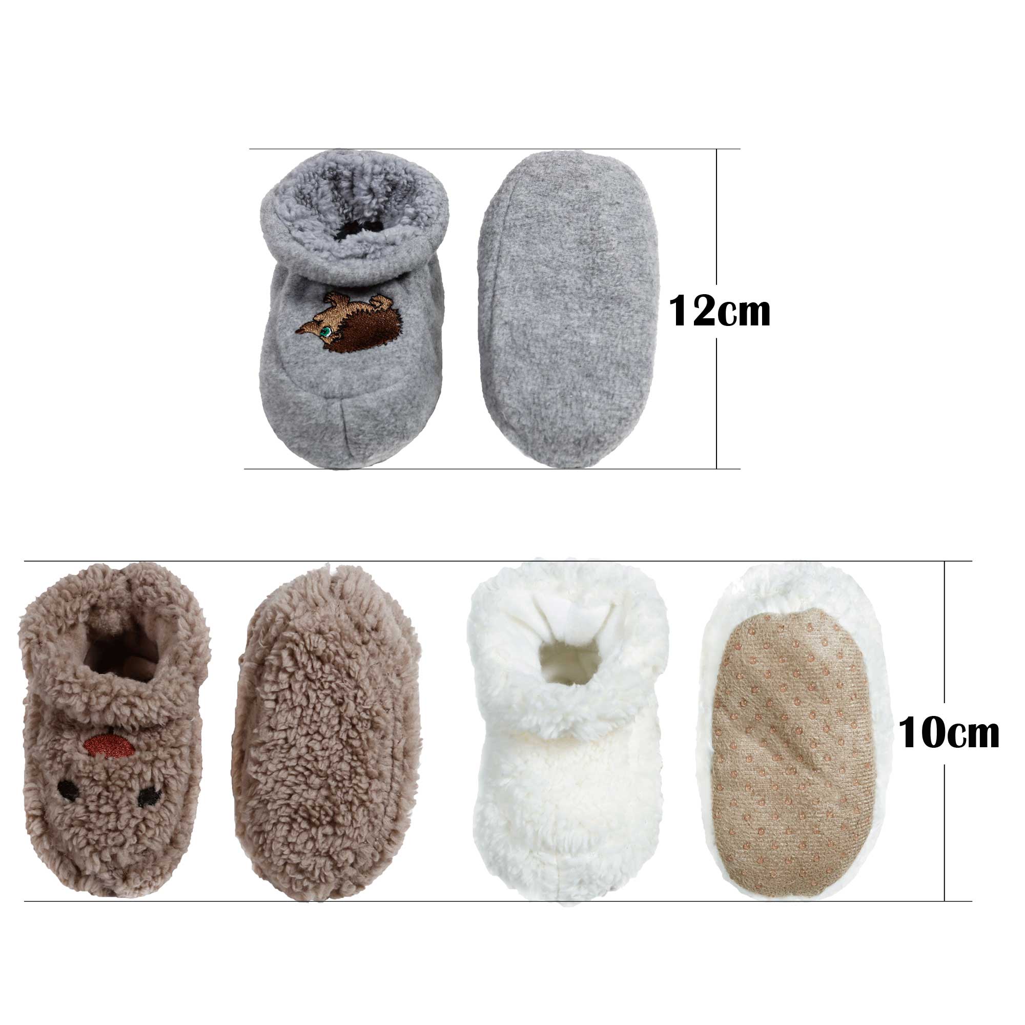 Infant Toddler Soft Furry Plush Cozy Fuzzy Booties Slippers - Image 3
