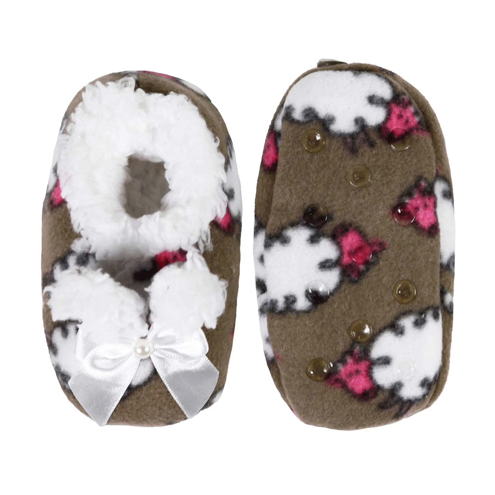 Infant Toddler Soft Furry Plush Cozy Fuzzy Booties Slippers, Single Pair - Image 3