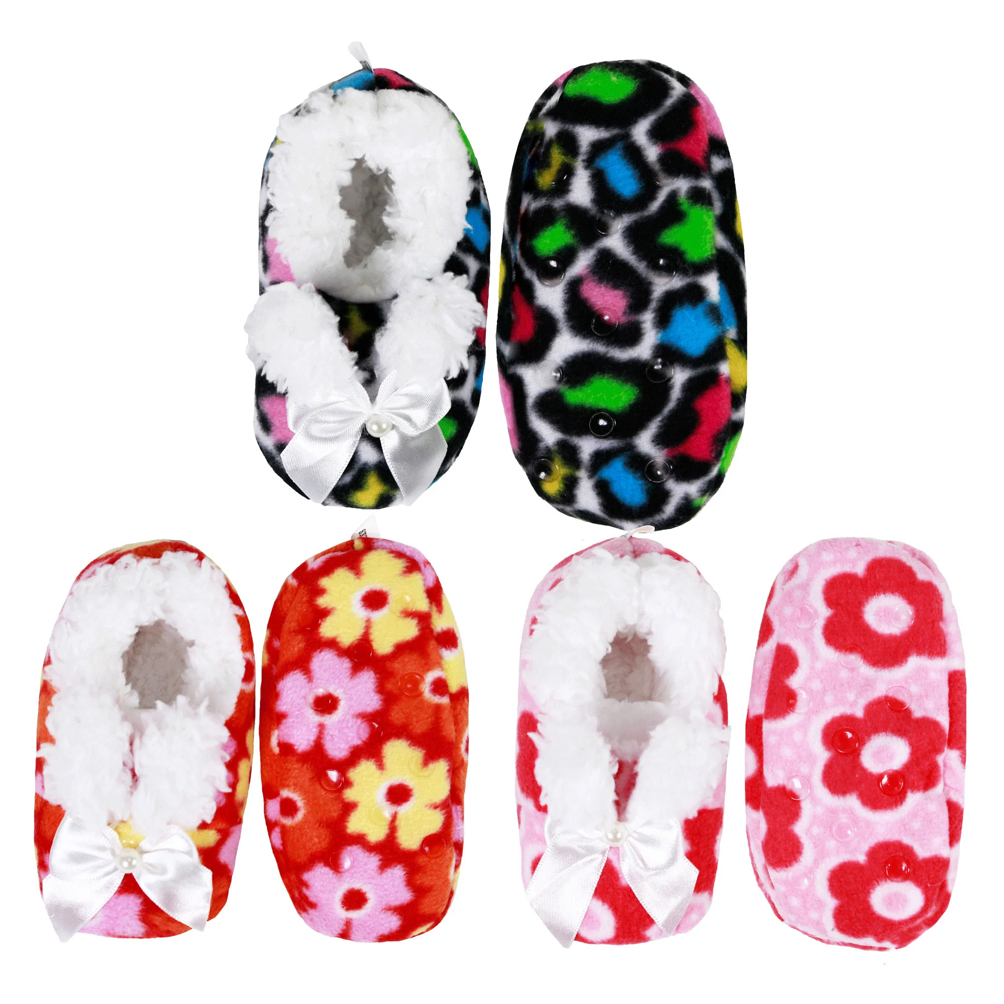 Infant Toddler Soft Furry Plush Cozy Fuzzy Nonslip Booties Slippers - Image 4