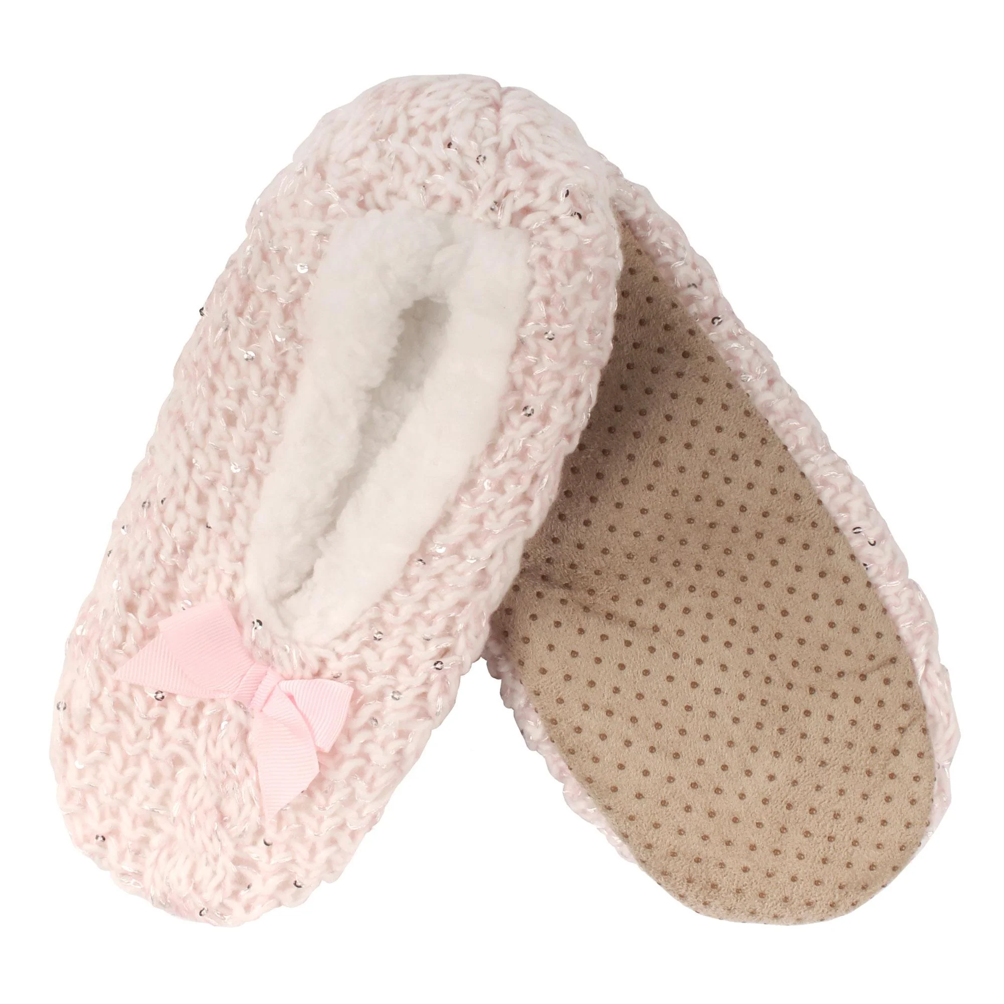 Women's Sequin Non-Slip Lined Furry Slippers: 1 Pair - Image 9