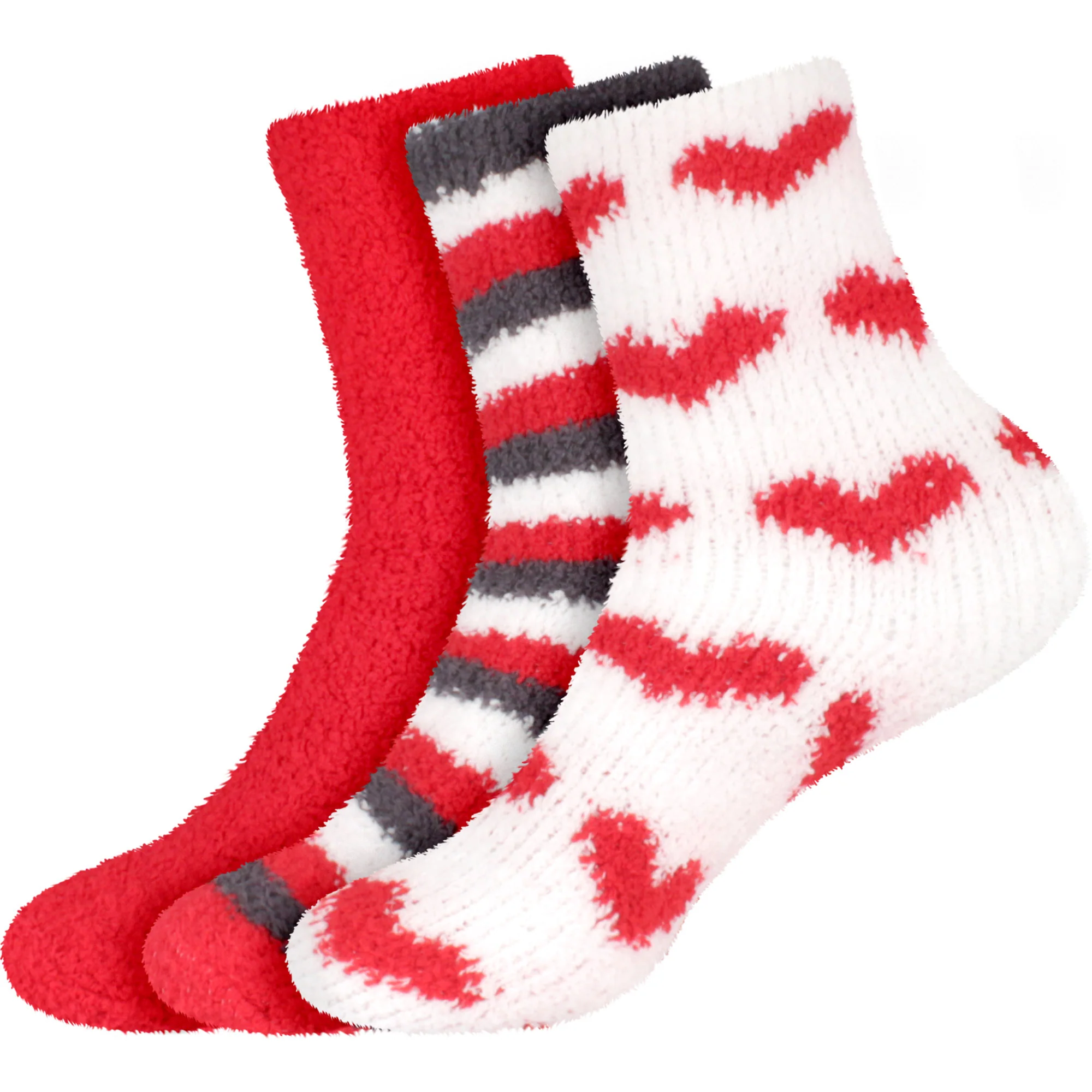 Fuzzy Heart/Stripe/Solid Sock Assortments - Image 48