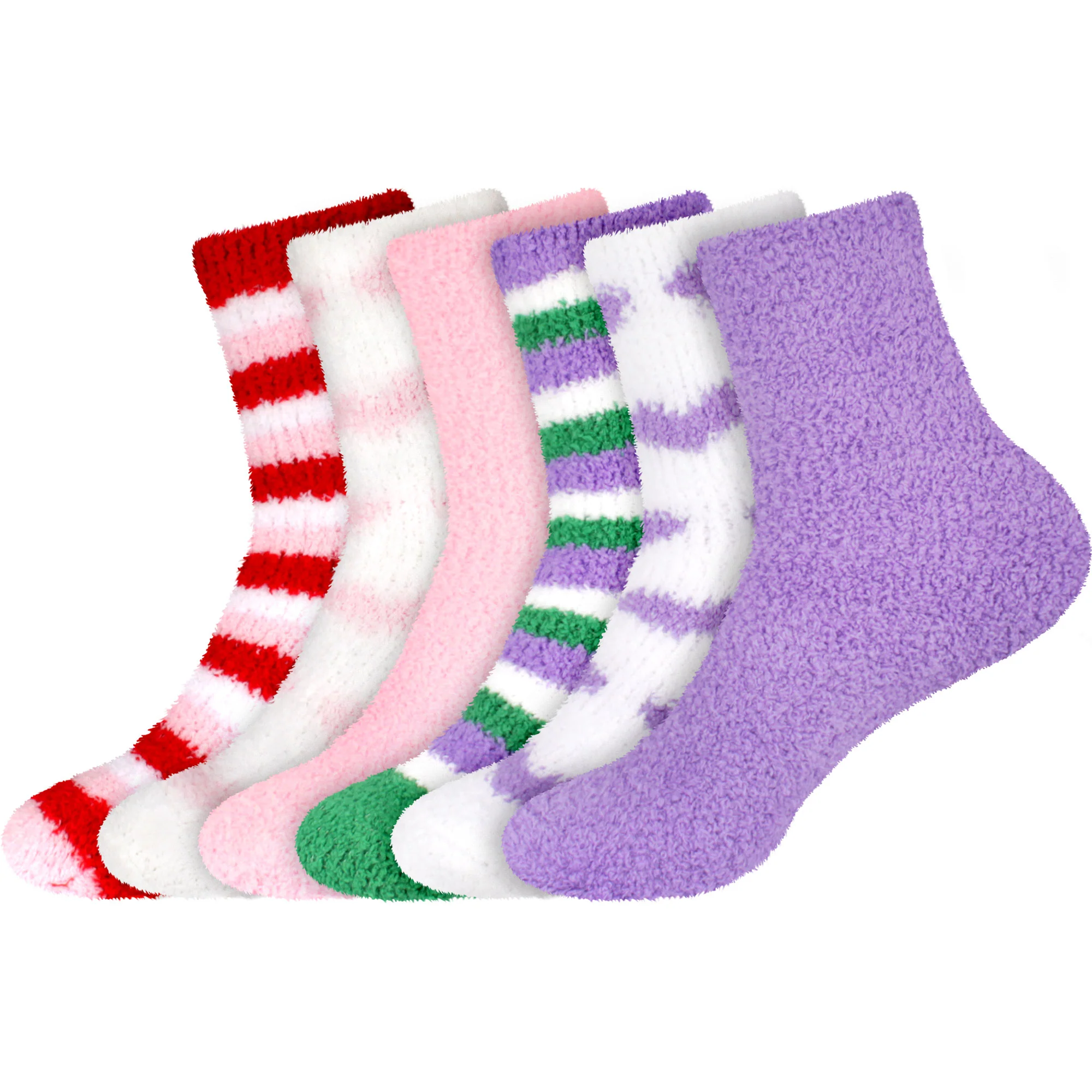 Fuzzy Heart/Stripe/Solid Sock Assortments - Image 78