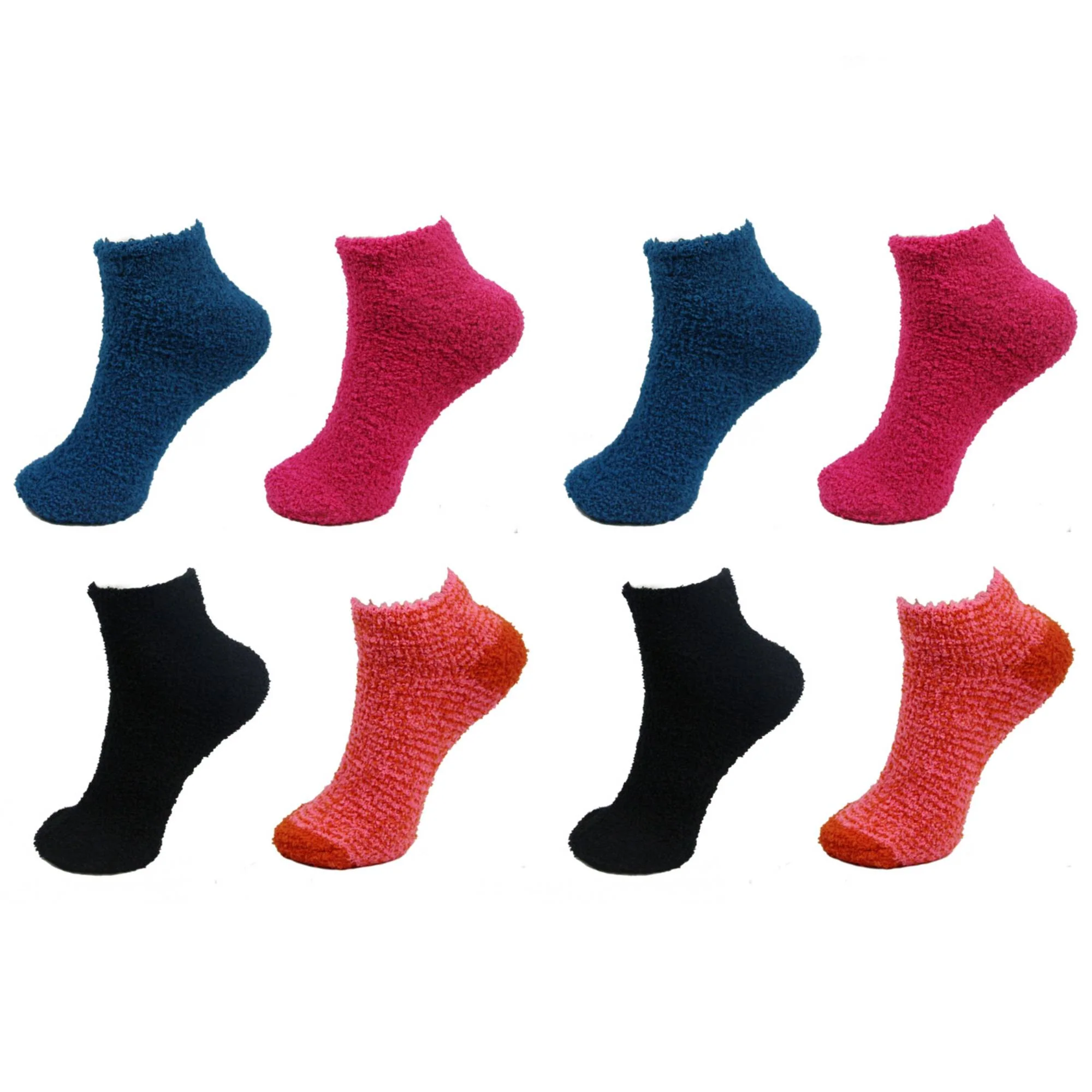 Women's Assorted Fuzzy Low Cut Socks - Image 3