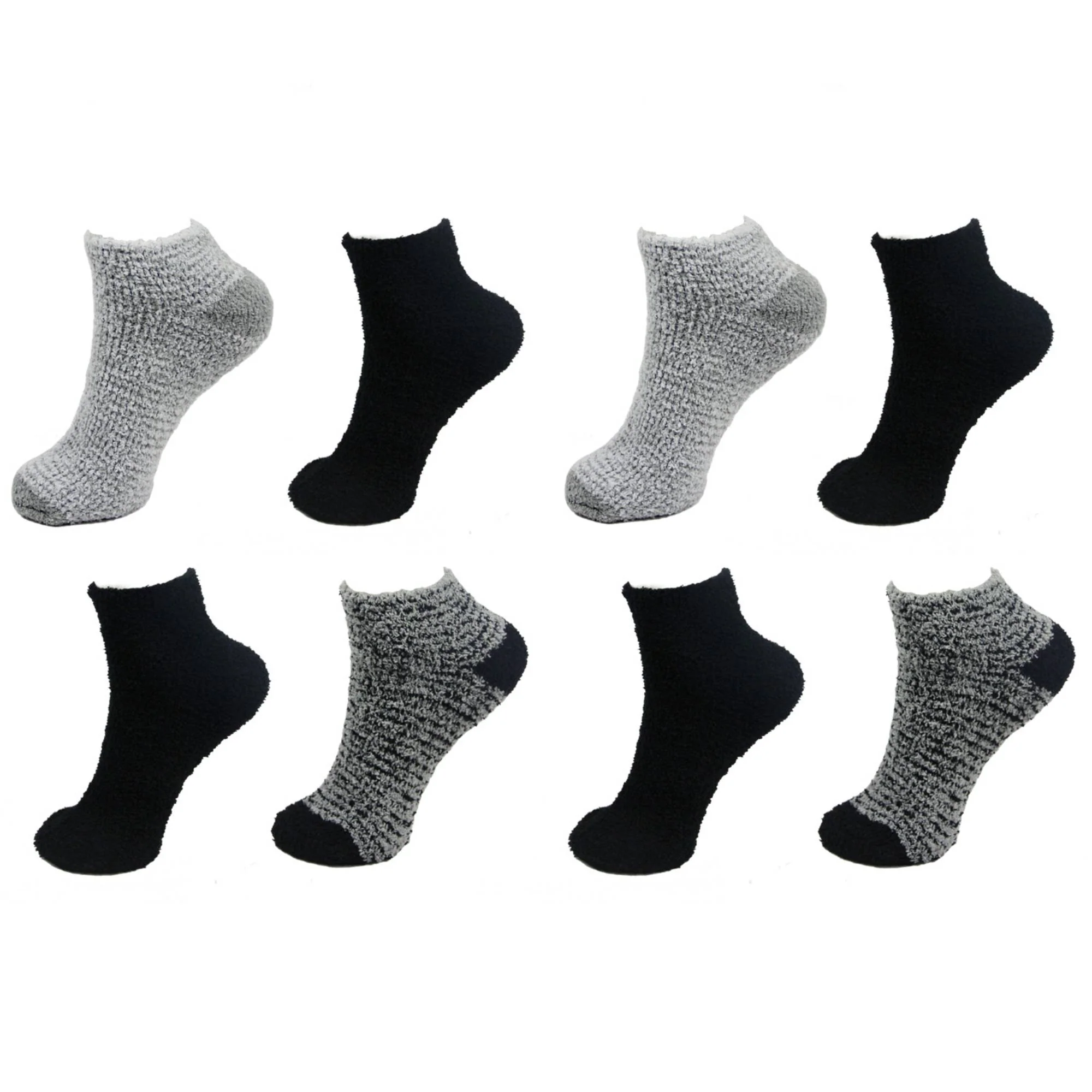 Women's Assorted Fuzzy Low Cut Socks - Image 4