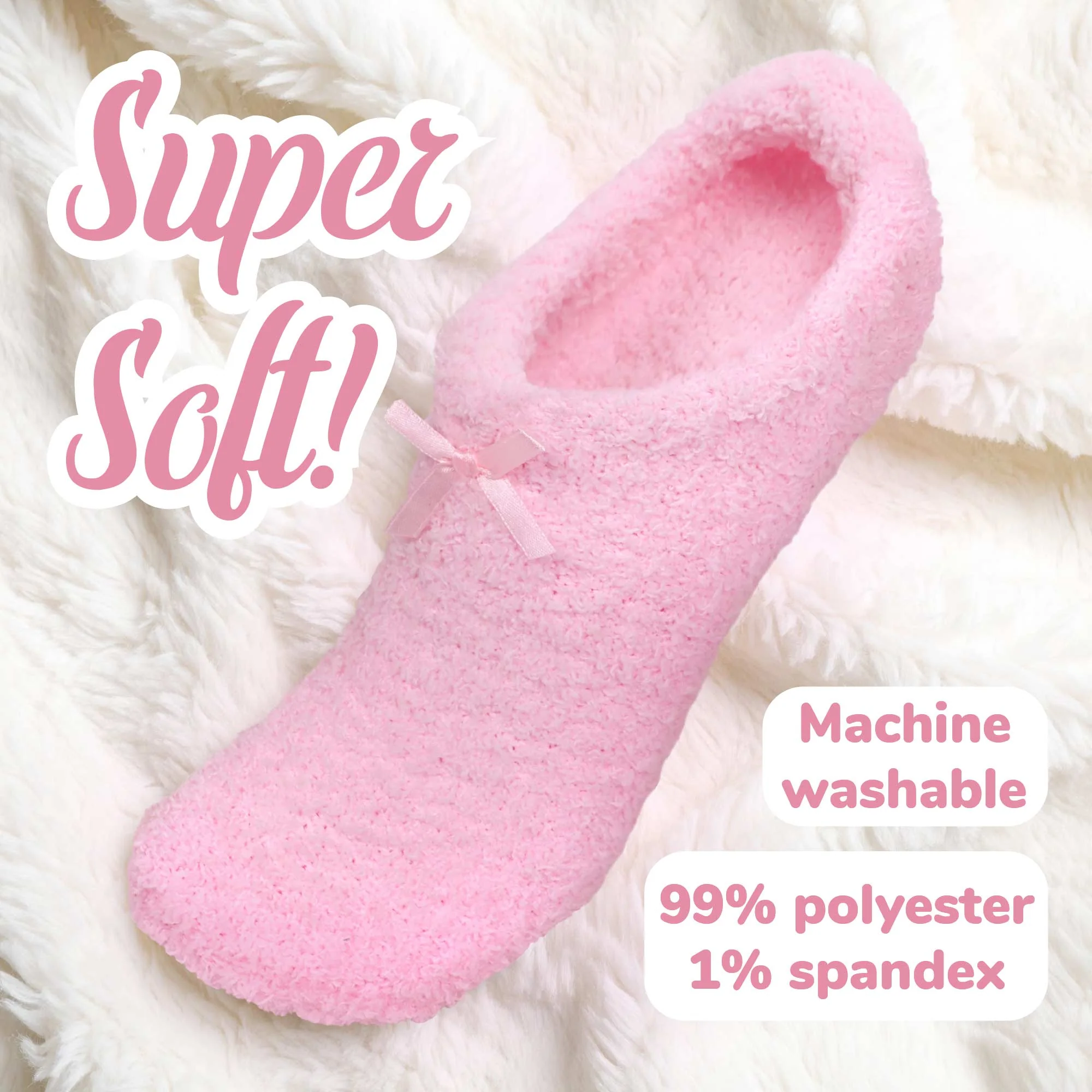 Women's Fuzzy Low Cut Non-Slip Travel Slippers - Image 4