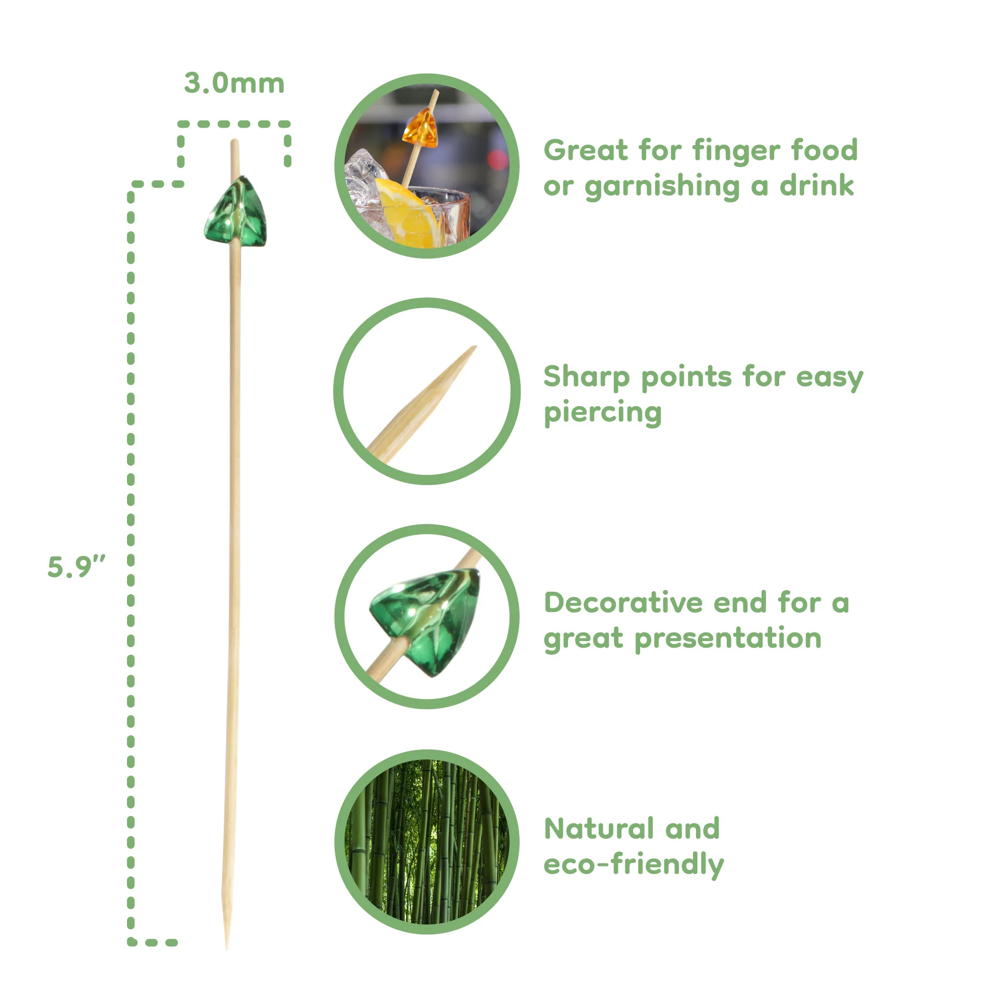 Gem Bamboo Food Picks - Image 3