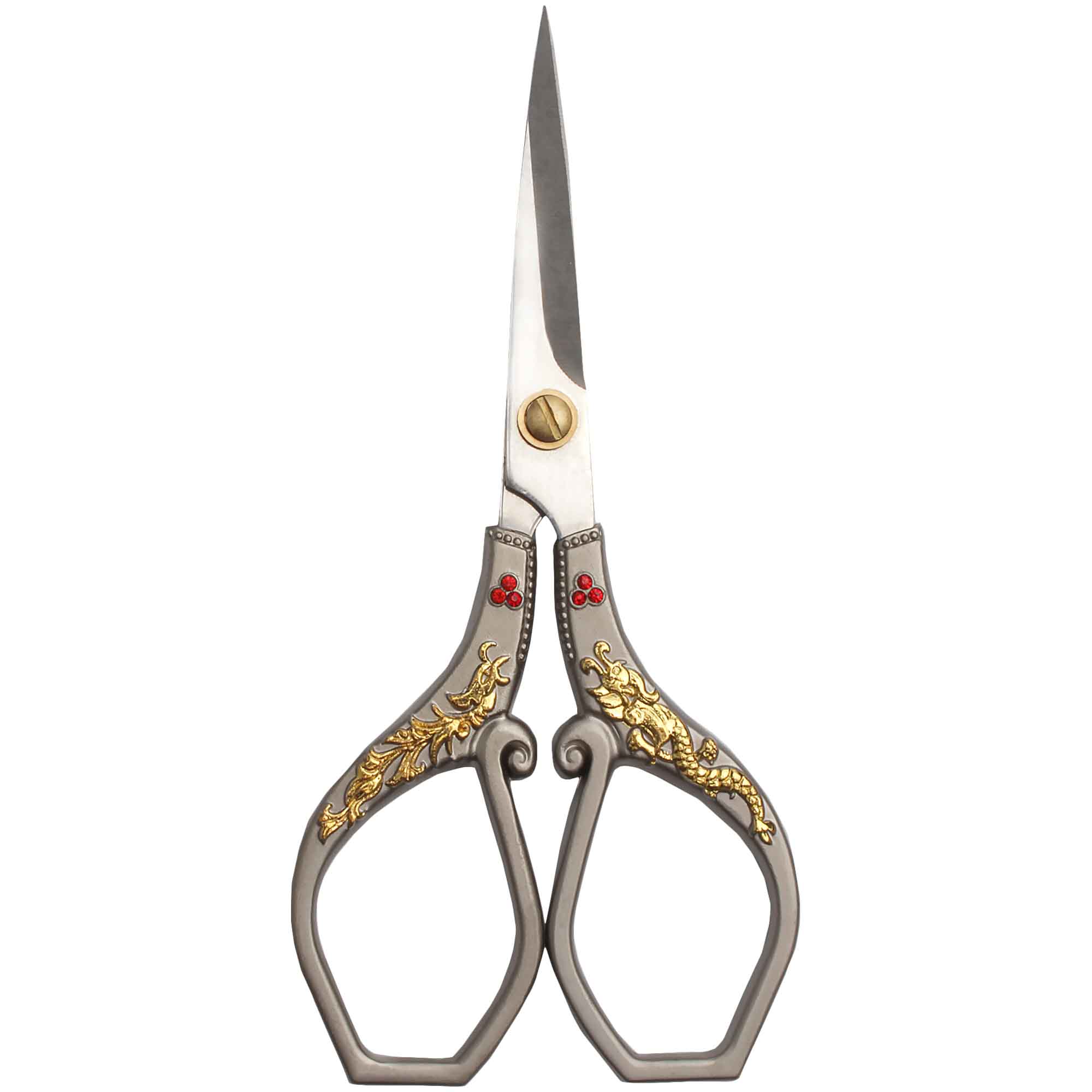 Gold Dragon Motif Embroidery Craft Scissors - Image 2
