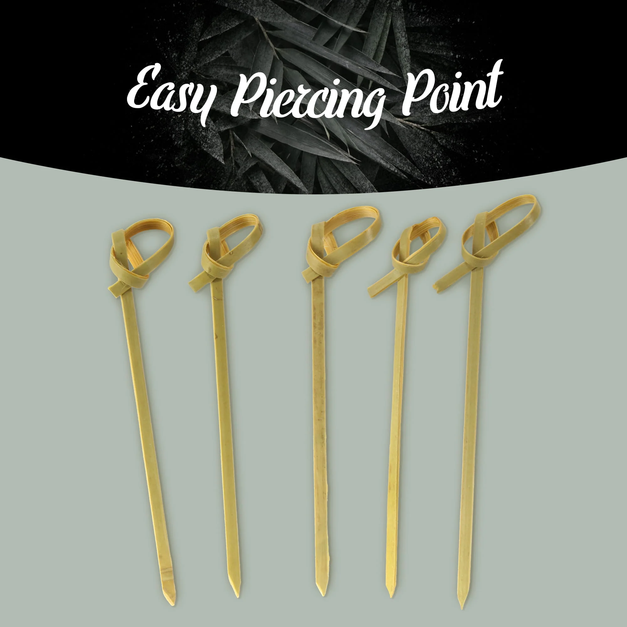 Green Knot Bamboo Food Picks - Image 6