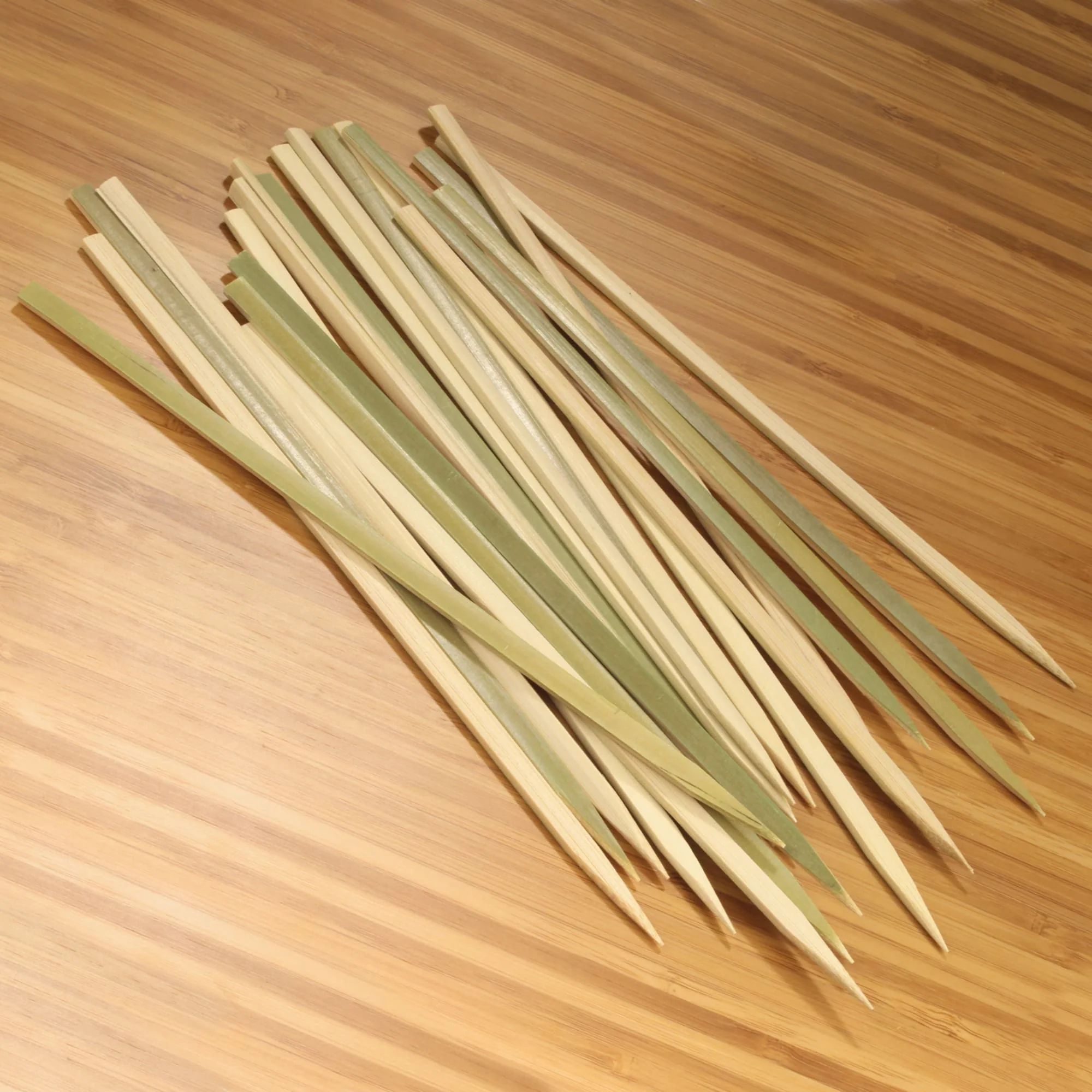 Flat Sticks Natural Green Bamboo Skewers - Image 10