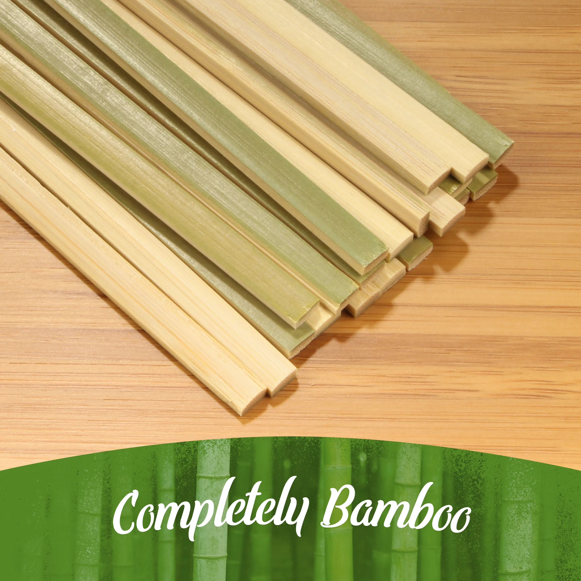 Flat Sticks Natural Green Bamboo Skewers - Image 5