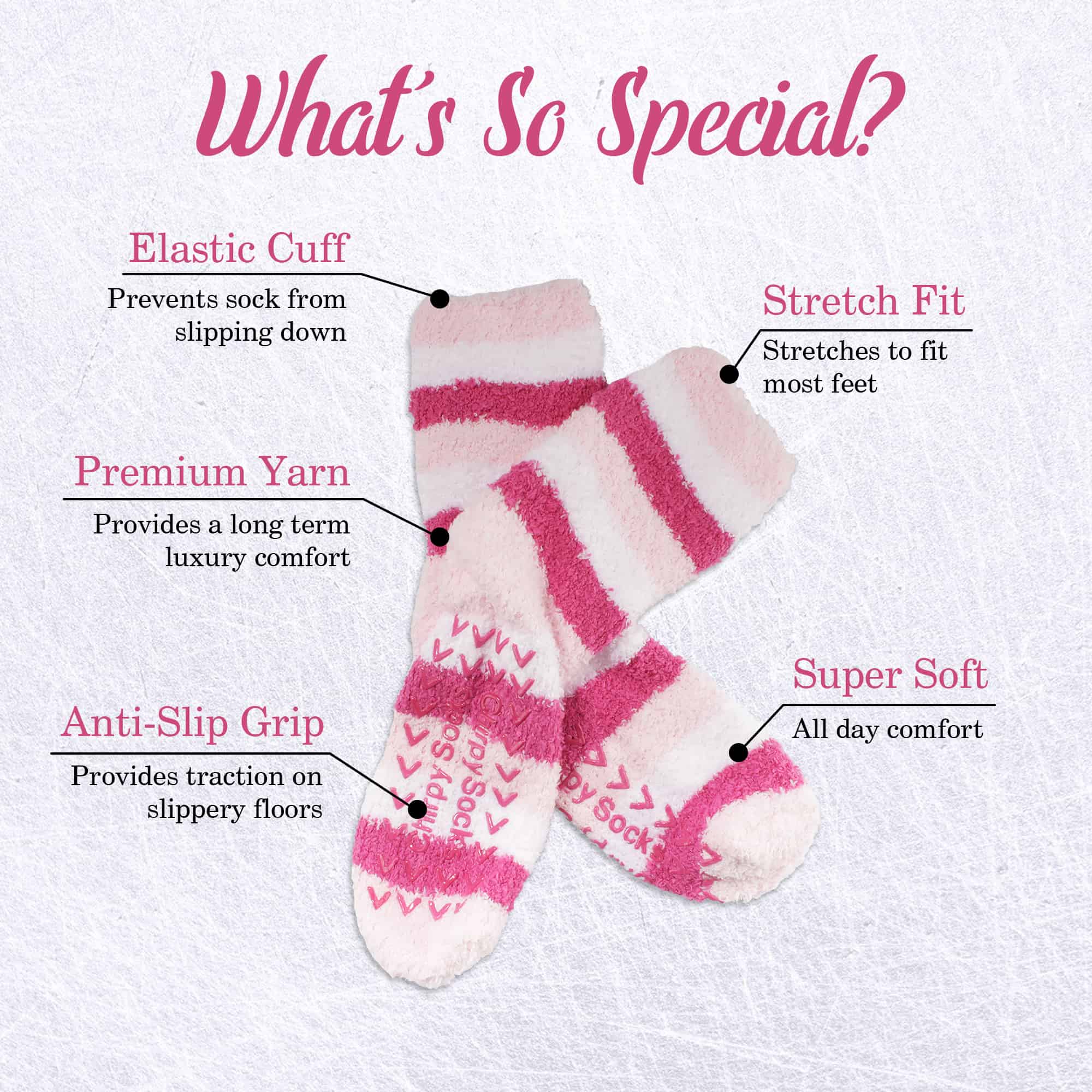 Assorted Fuzzy Stripe Solid Non-Slip Home Socks - Image 6