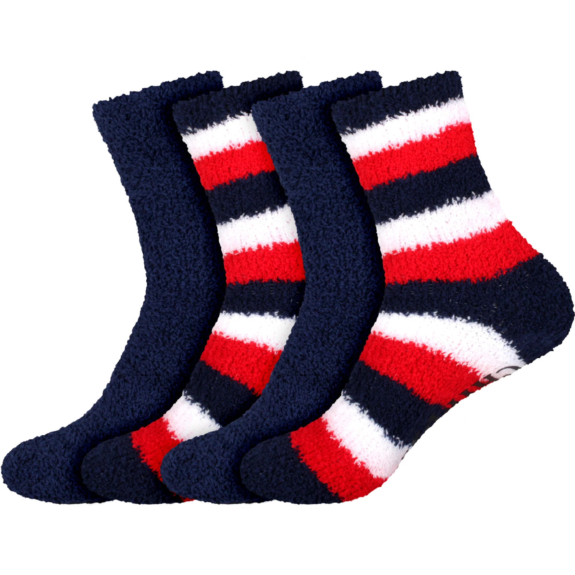 Assorted Fuzzy Stripe Solid Non-Slip Home Socks - Image 71