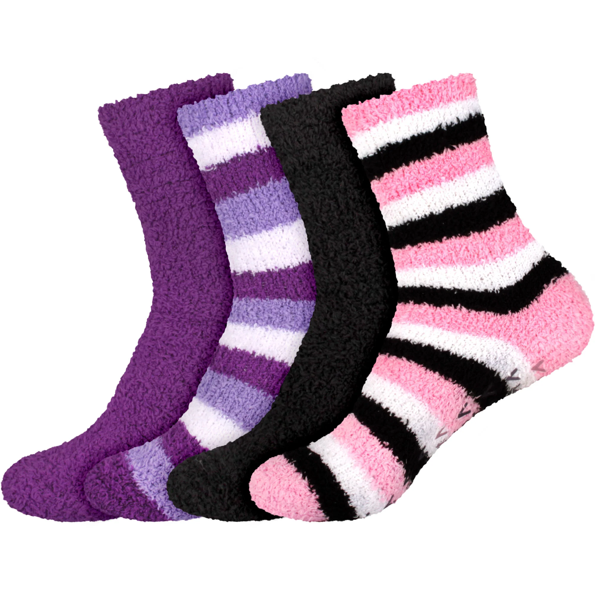Assorted Fuzzy Stripe Solid Non-Slip Home Socks - Image 78
