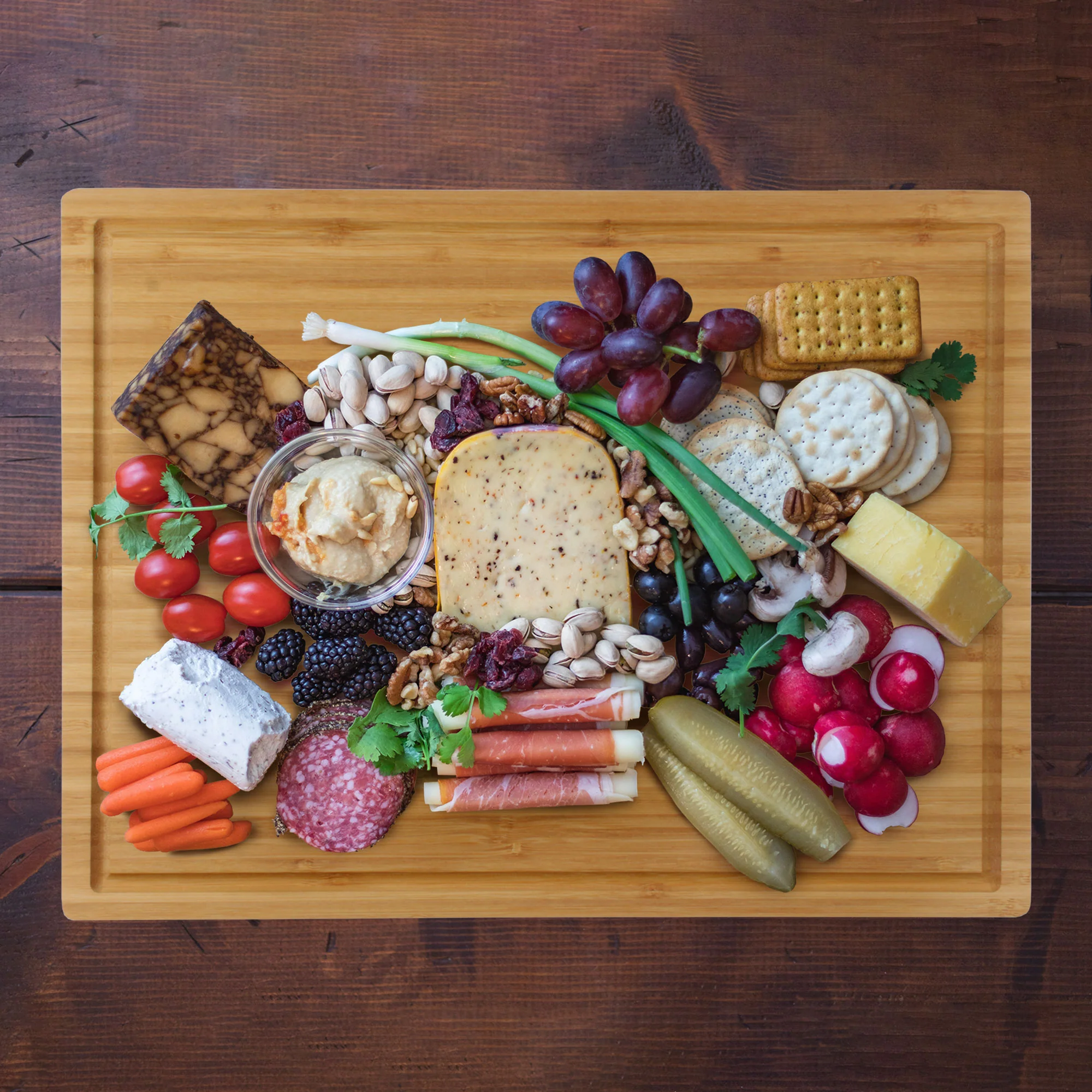 Grooved Bamboo Cutting Board 15.75" x 11.75" x 0.75" - Image 6