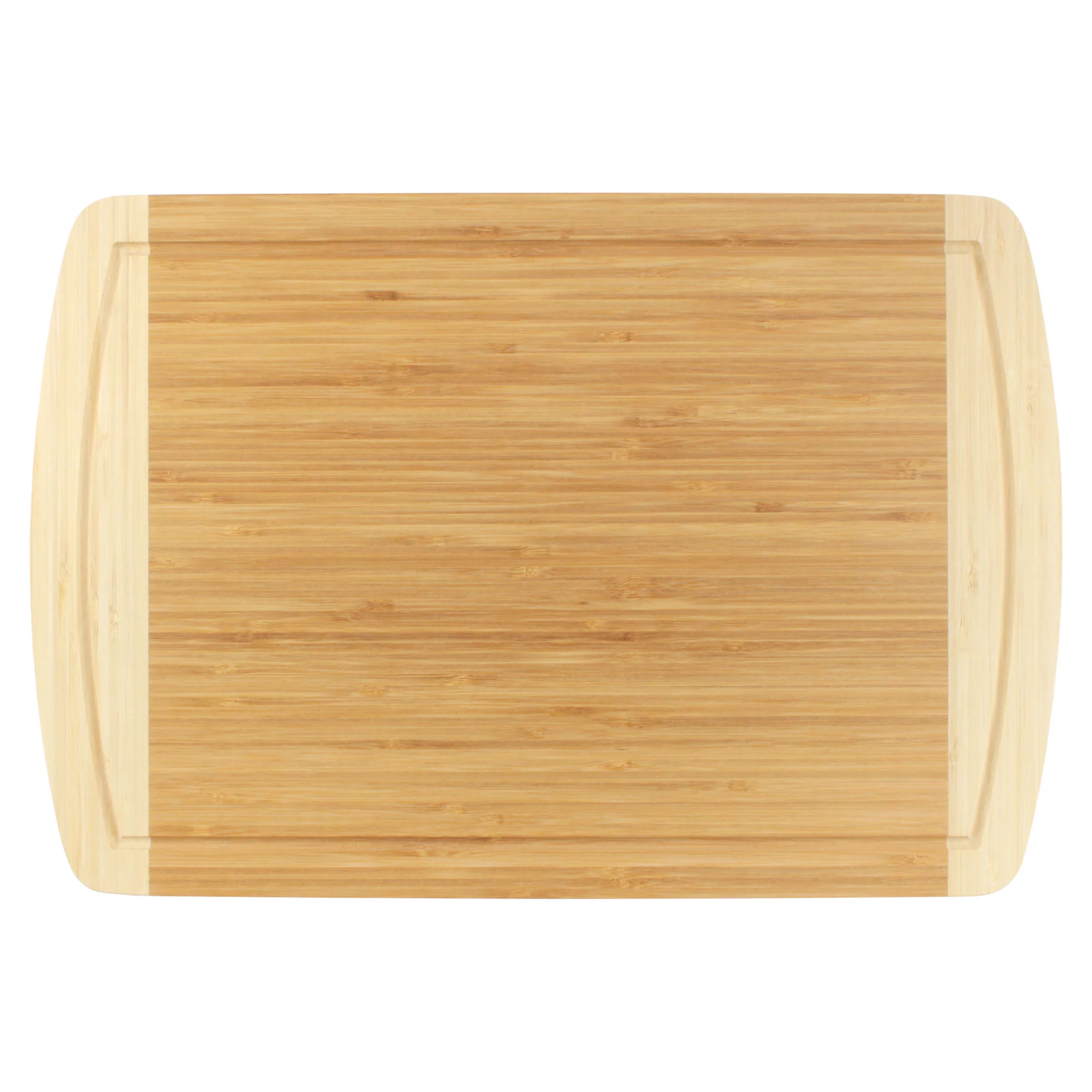Grooved Two-Tone Bamboo Cutting Board 17.25" x 11.75" x 0.75"