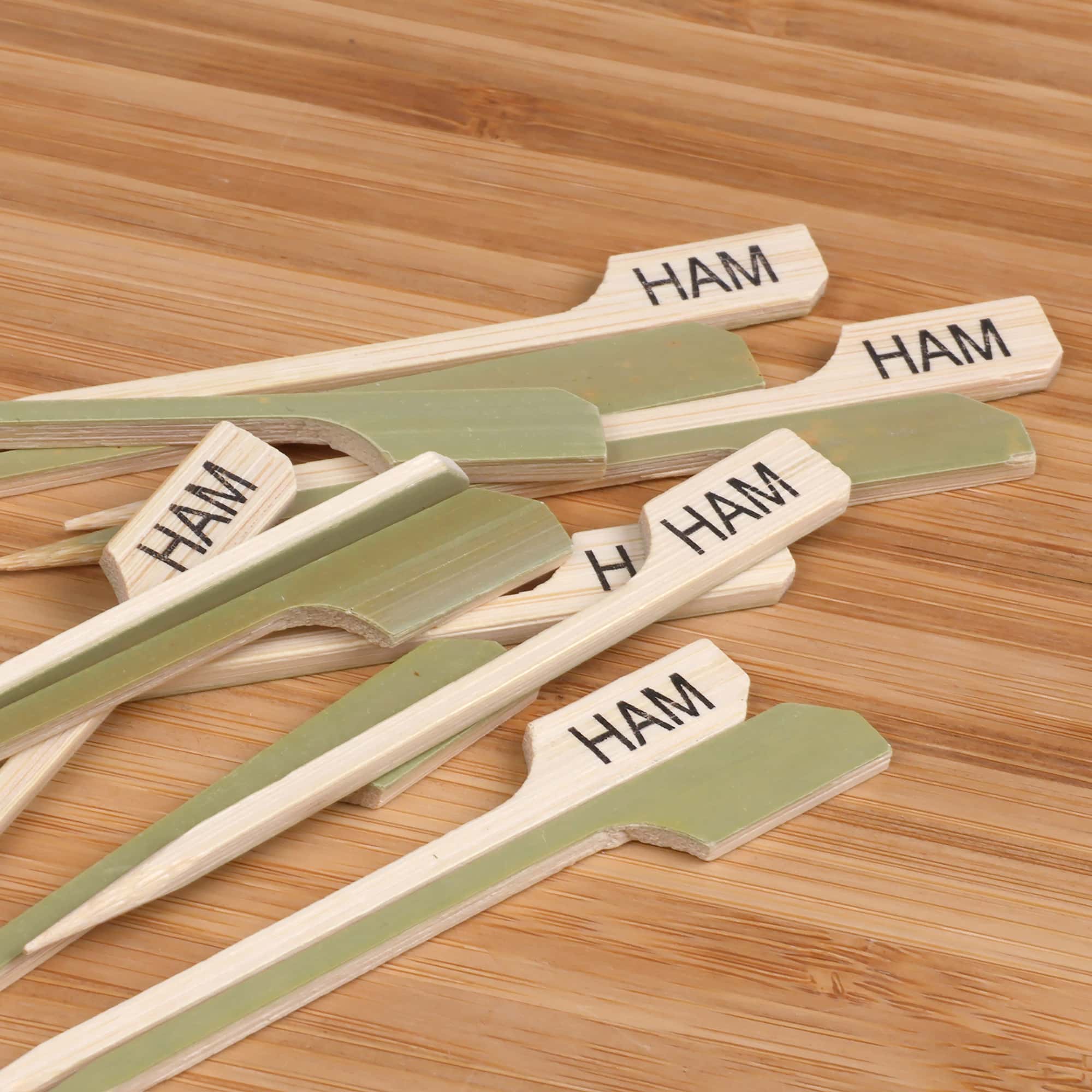 Ham Paddle Bamboo Food Picks - Image 3