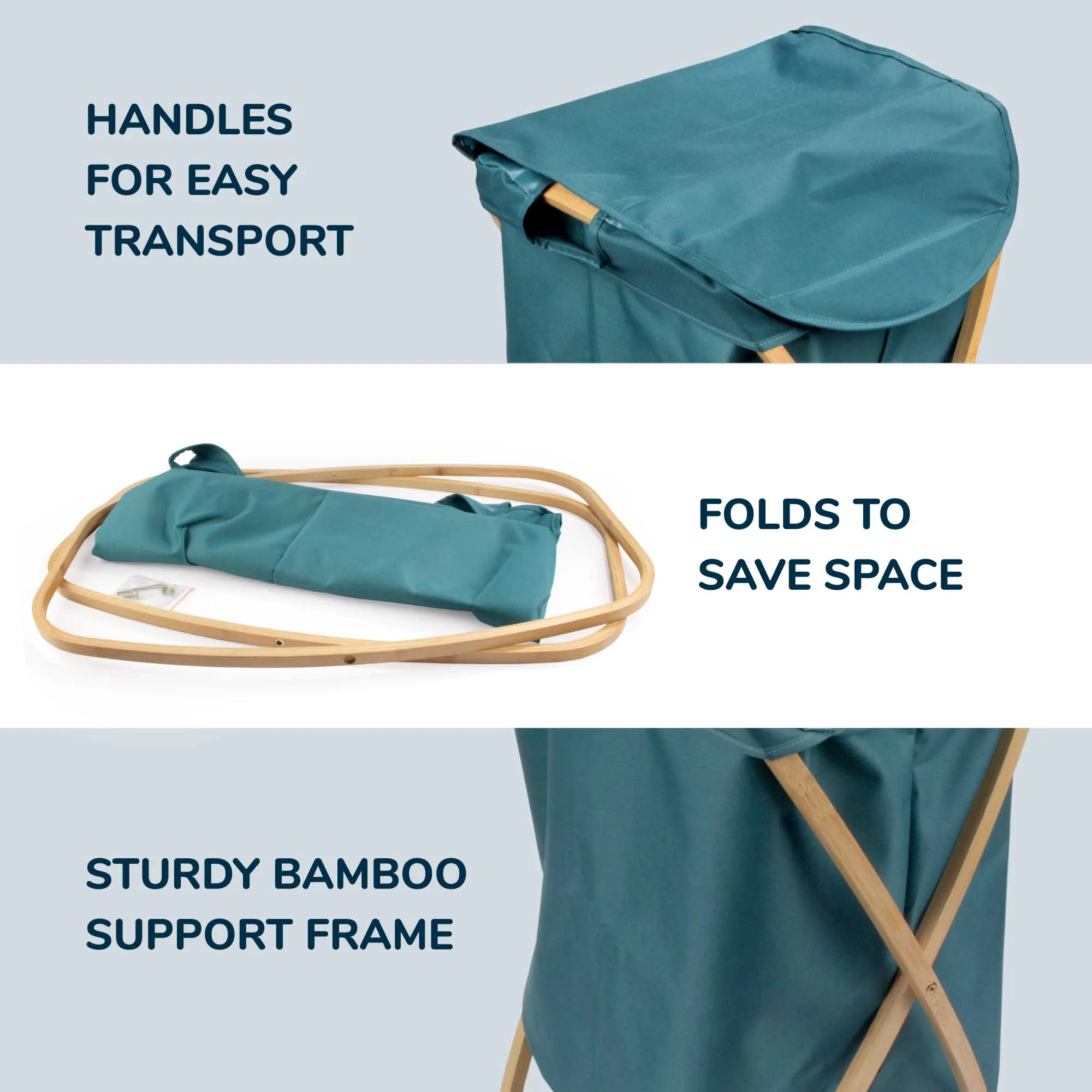 Oval XL Bamboo Hampers with Lid - Image 4