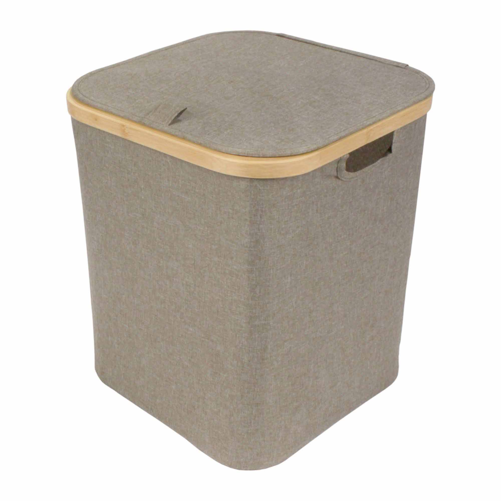 Square Bamboo Hampers with Lid - Image 7