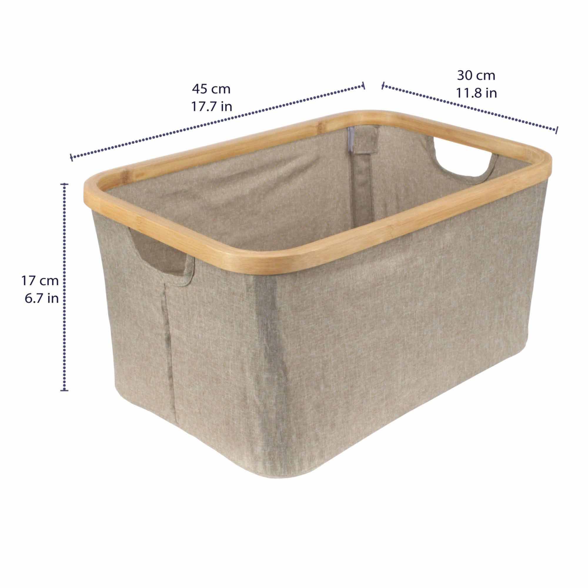 Rectangular Medium Bamboo Hampers - Image 5