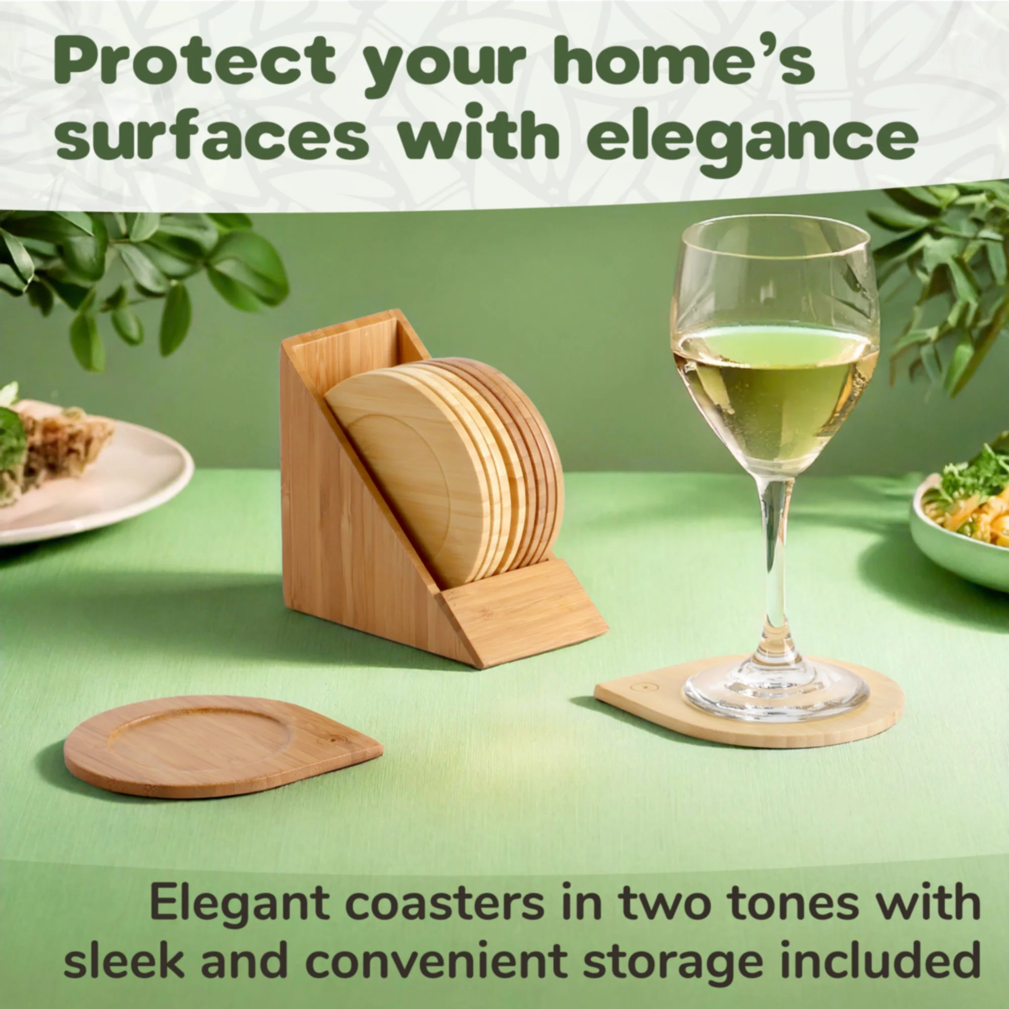 Round Coasters with Holder - Image 6