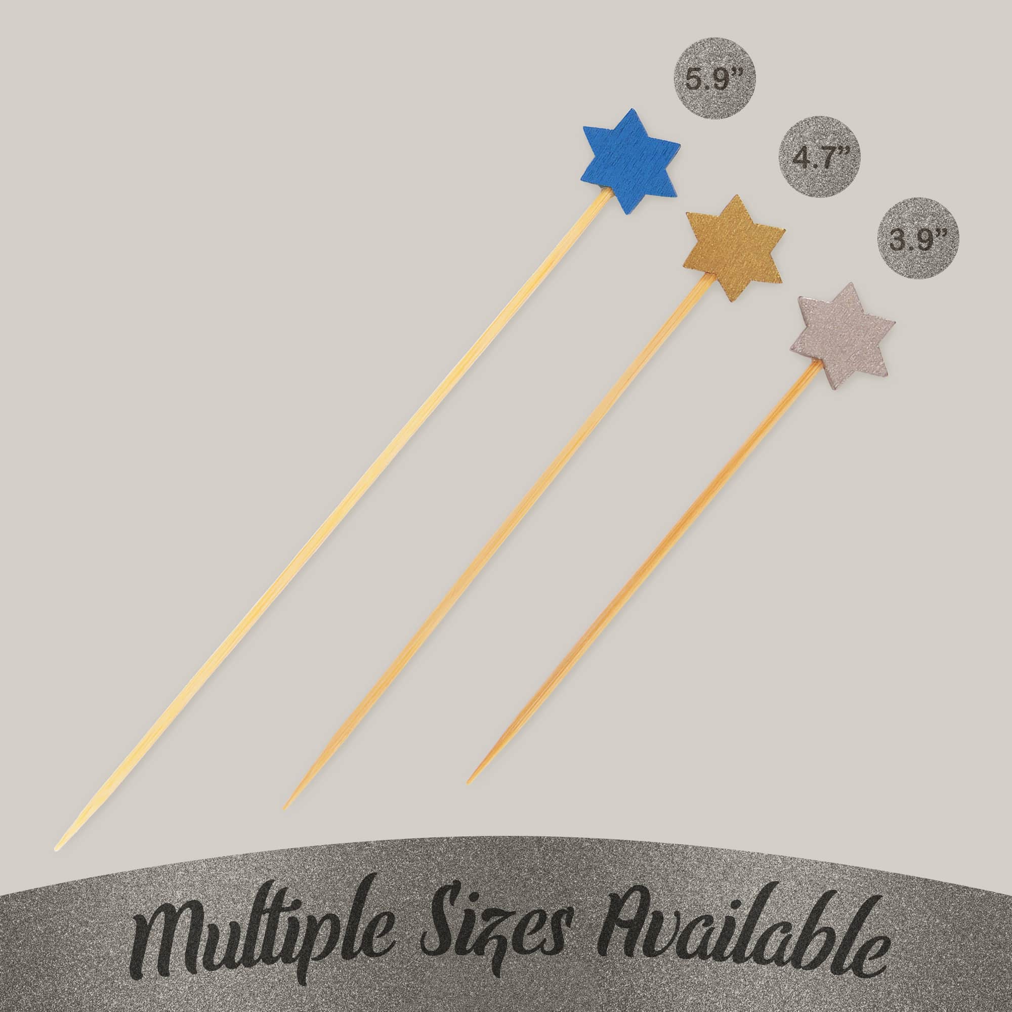 6-Point Star Bamboo Food Picks - Image 3